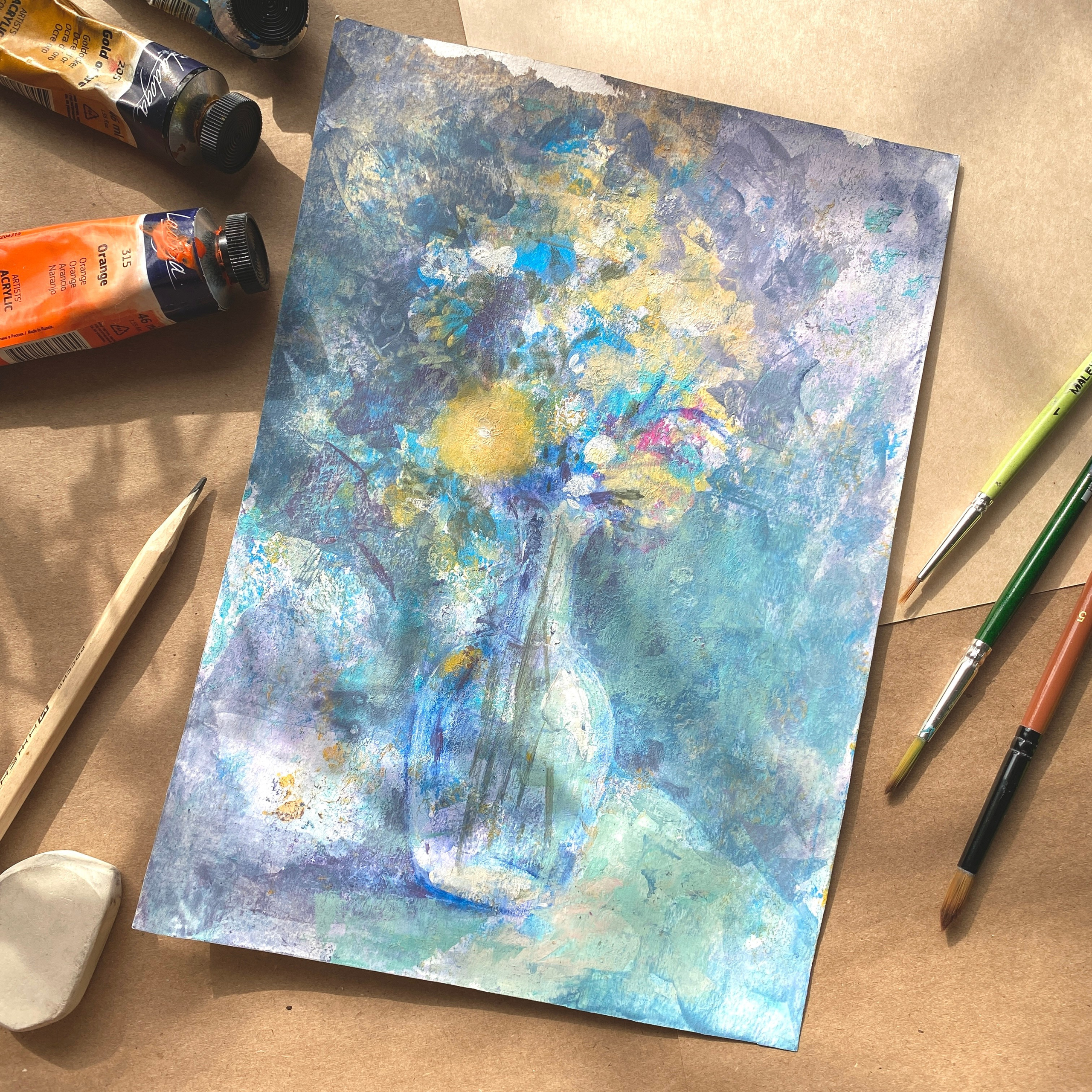 Букет в вазе. Стоимость 4000 руб.