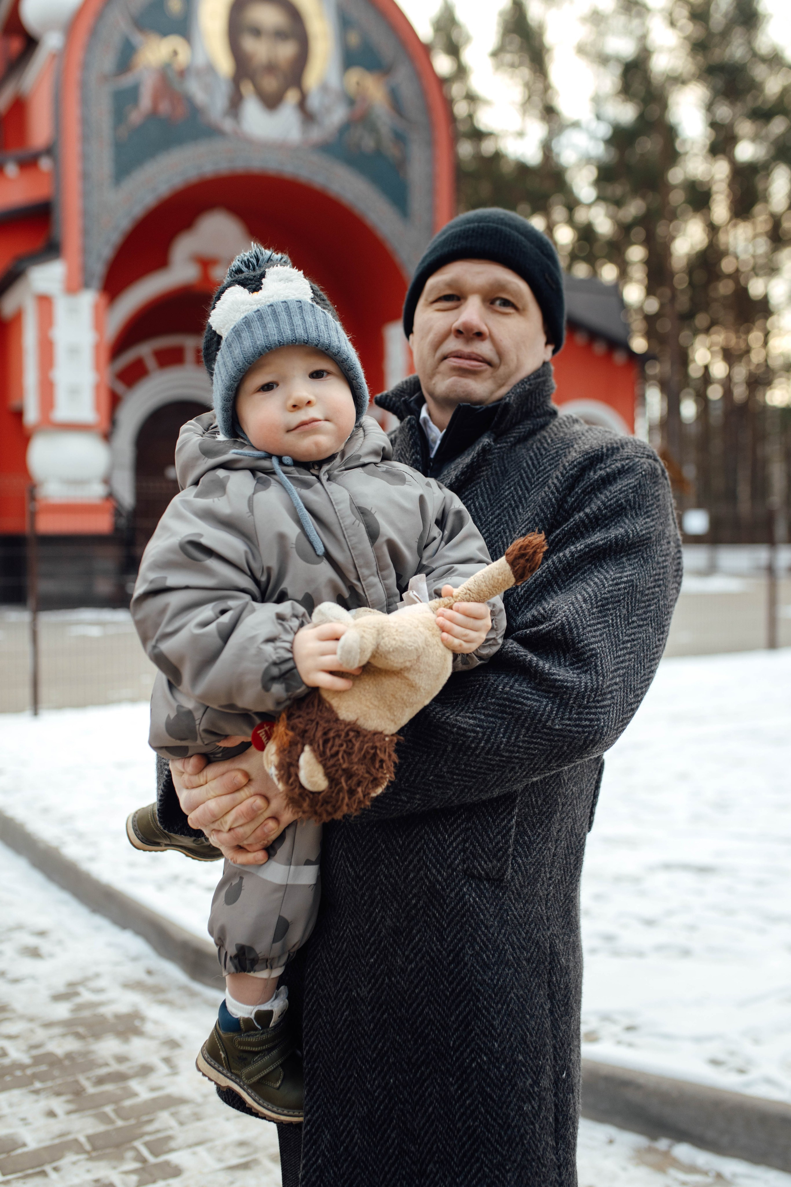 Таинство крещения Льва, храм Вознесения Господня, Ждановичи, февраль 2025