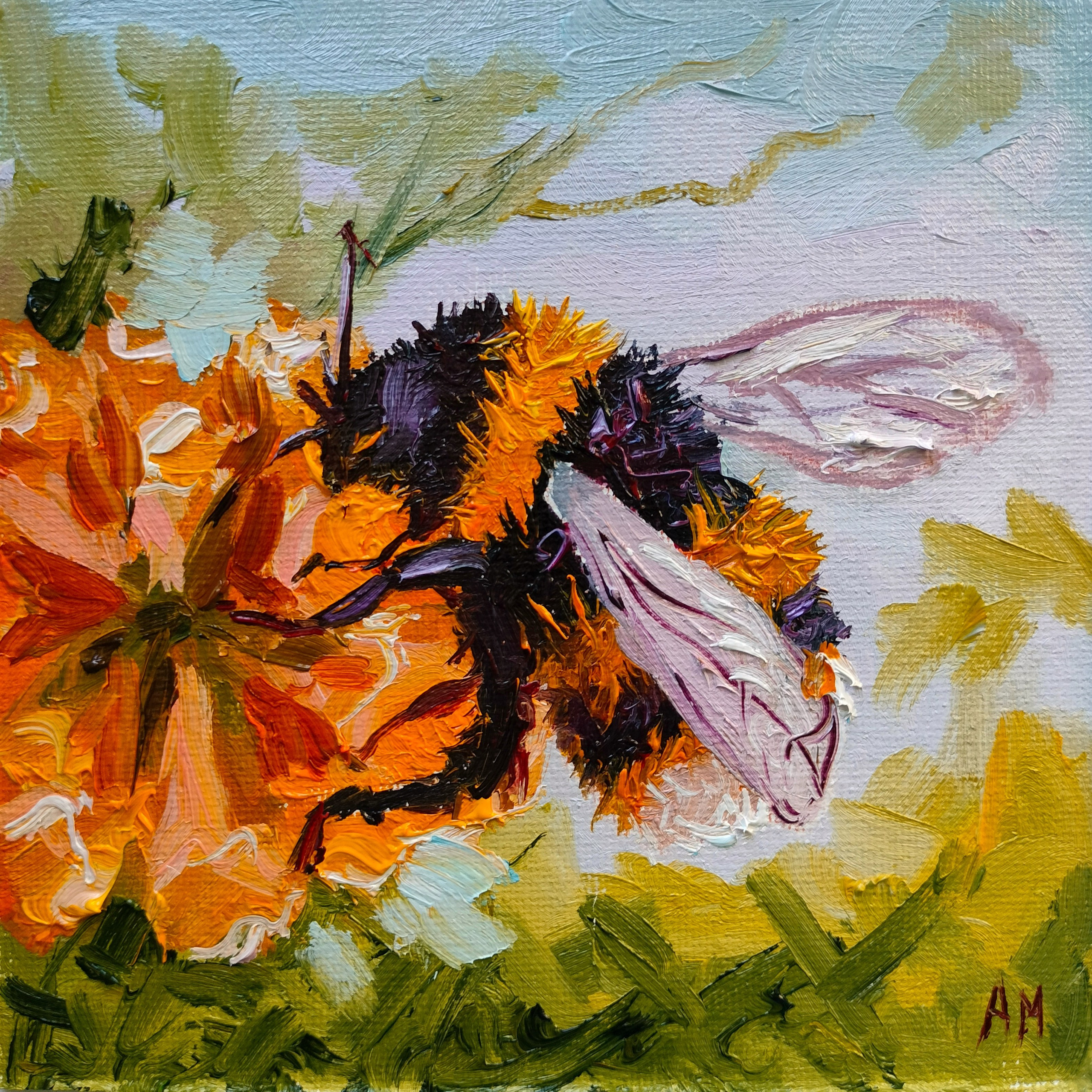 Купить картину маслом в Саратове шмель