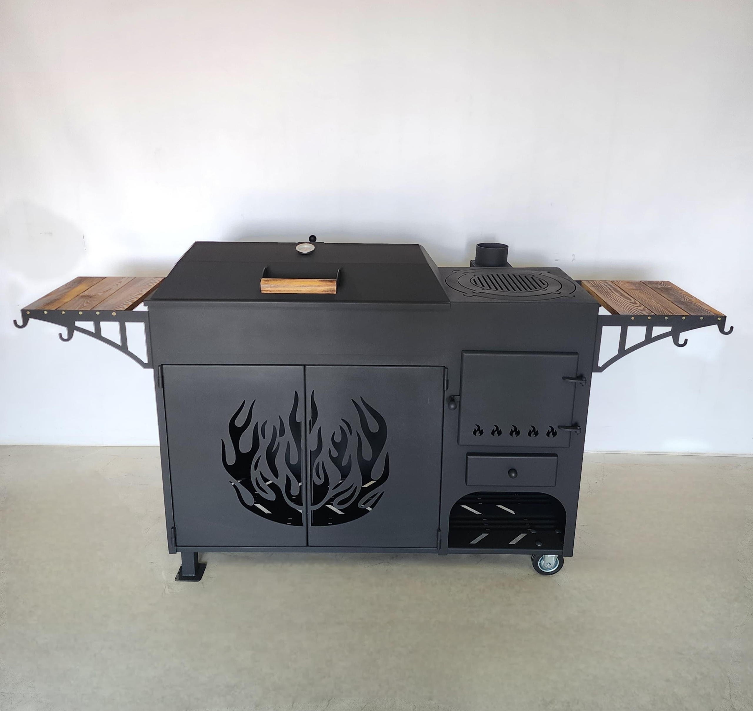 Мангал гриль, печь под казан с дровницей. Купить / заказать мангал для дома в Краснодаре от производителя «Мангал Мастер»