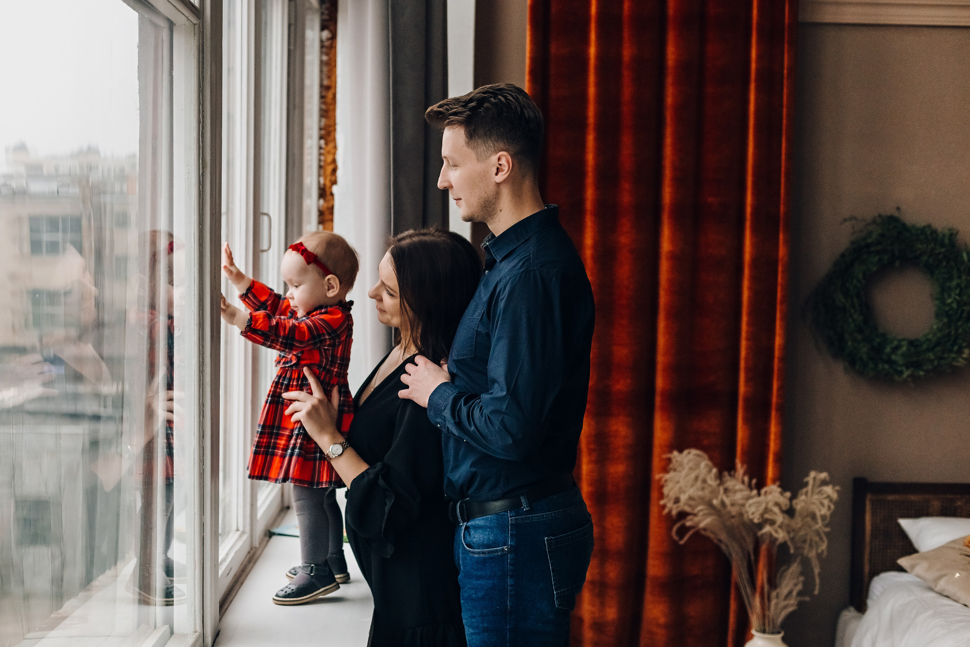 Оля, Алексей и Соня (новый год 2020). Семейный фотограф в Минске Саша Павлюк