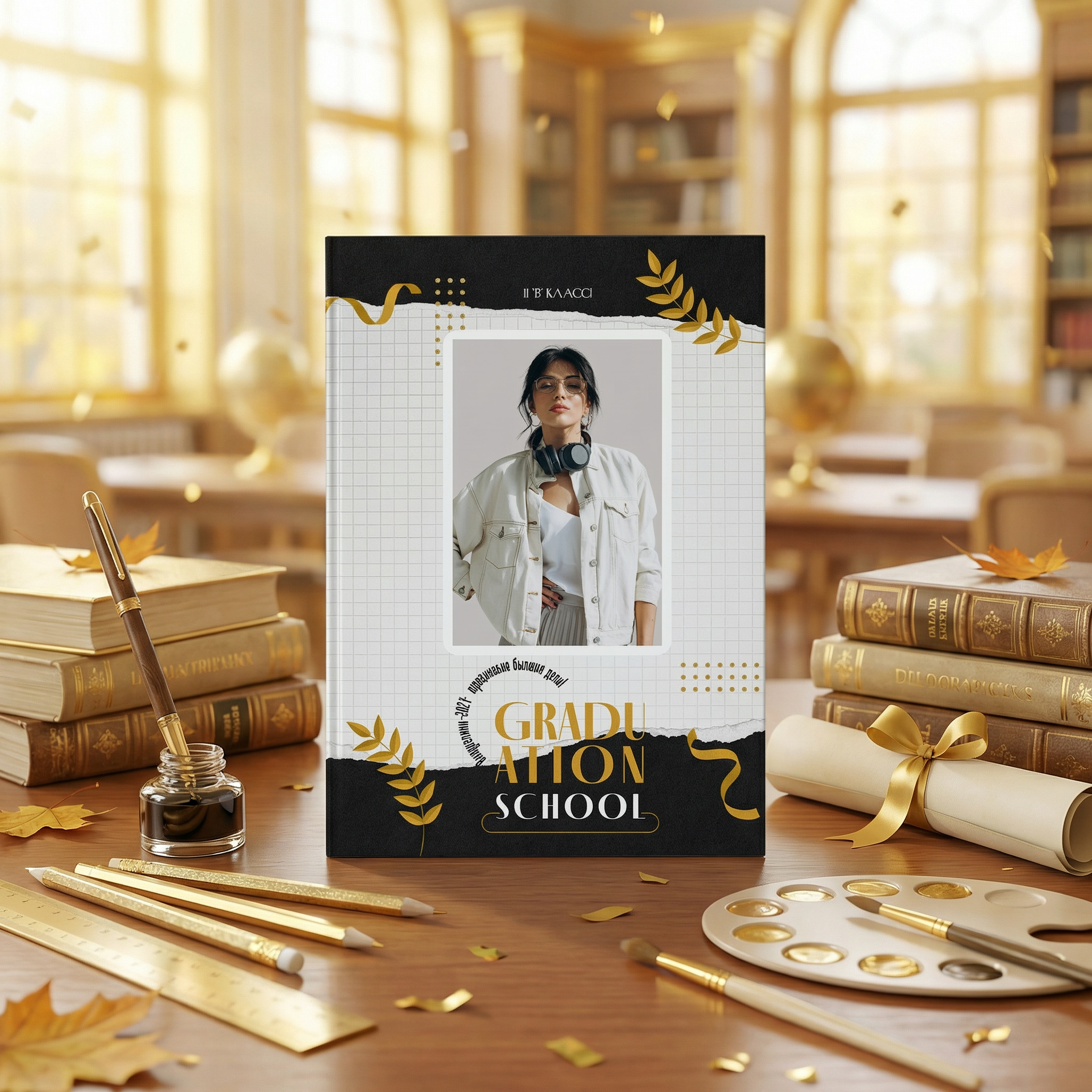030 Graduation II. Дизайны, psd шаблоны школьных и выпускных альбомов и обложек