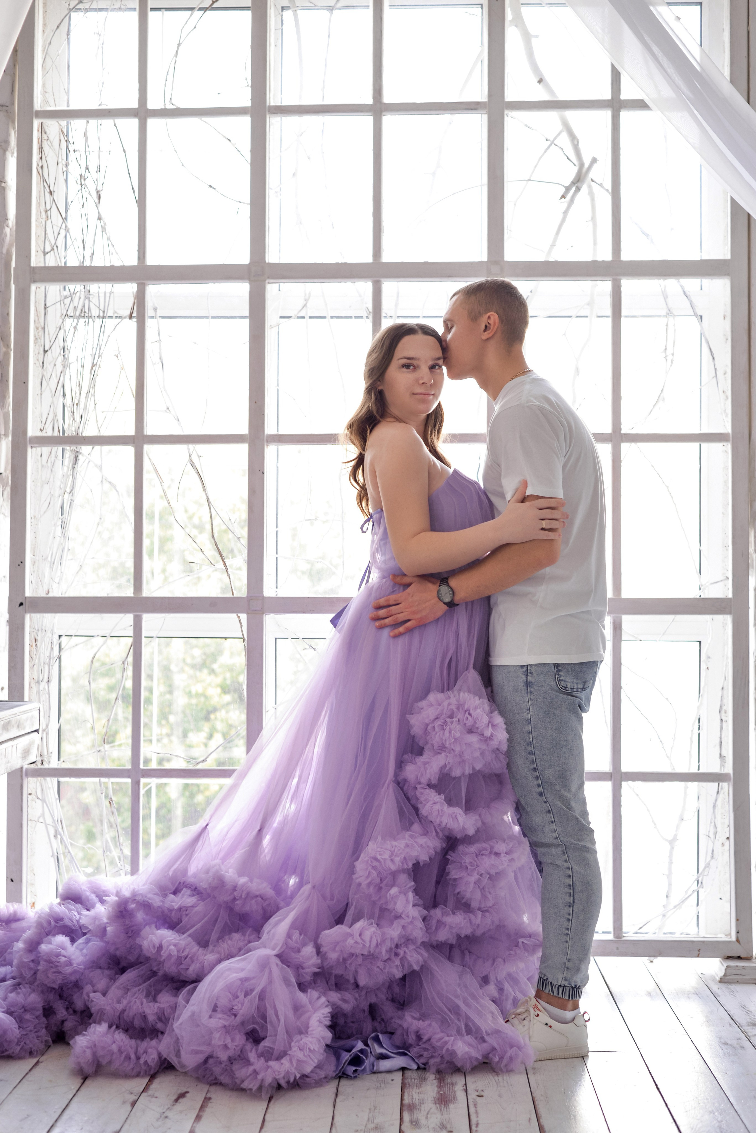 Алена и Дима беременность в студии. Семейный и свадебный фотограф Галина Абакумова, фотосессии в Белгороде