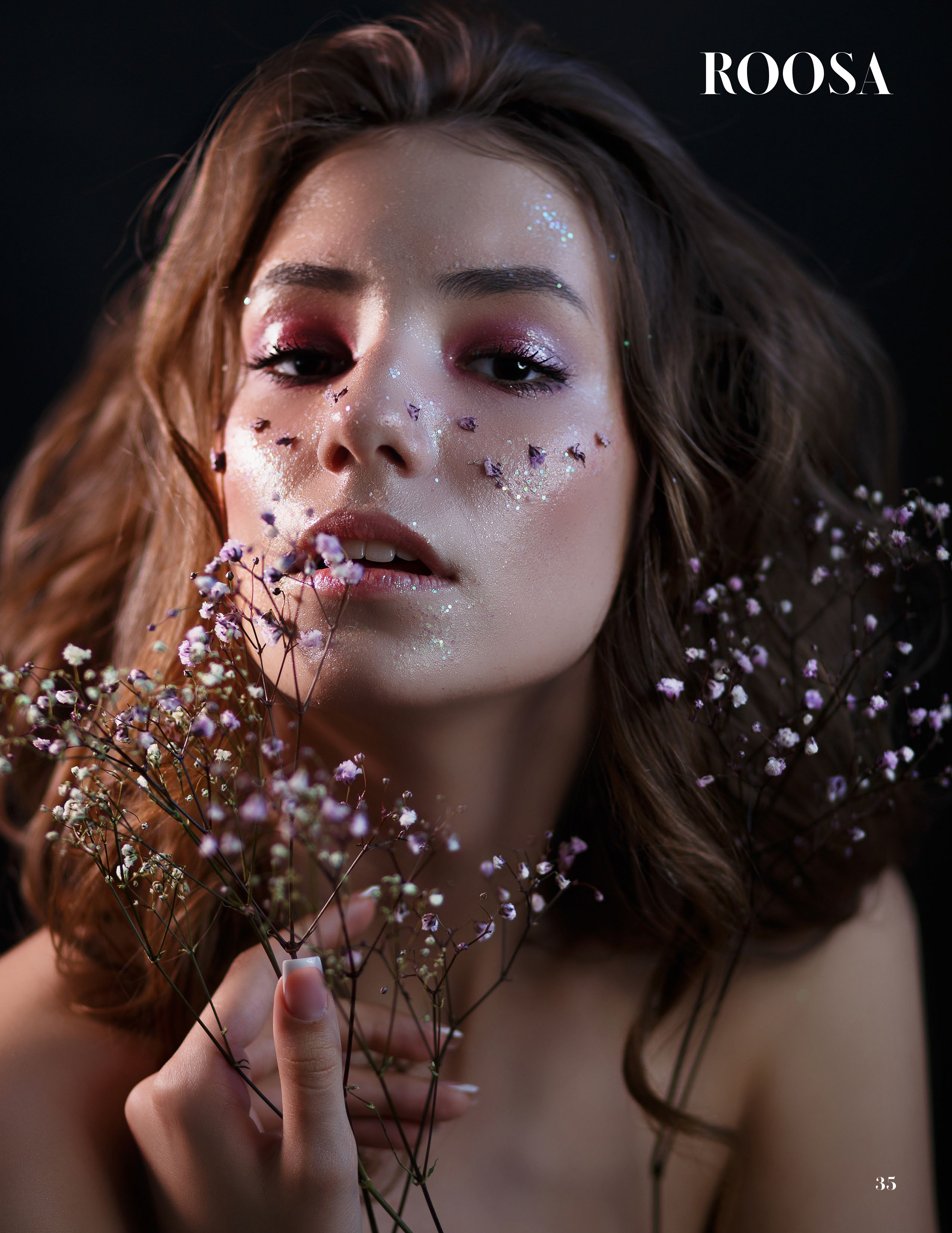 Женский нежный портрет с гипсофилой. Фотограф в Подольске — Мария Бучнева