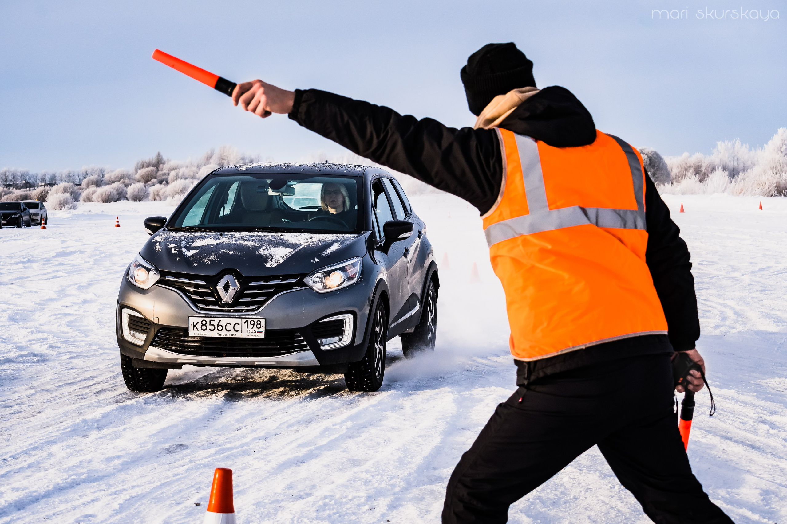 Контраварийная практика вождения автомобиля. Мотофотограф в Санкт-Петербурге Мария Скурская