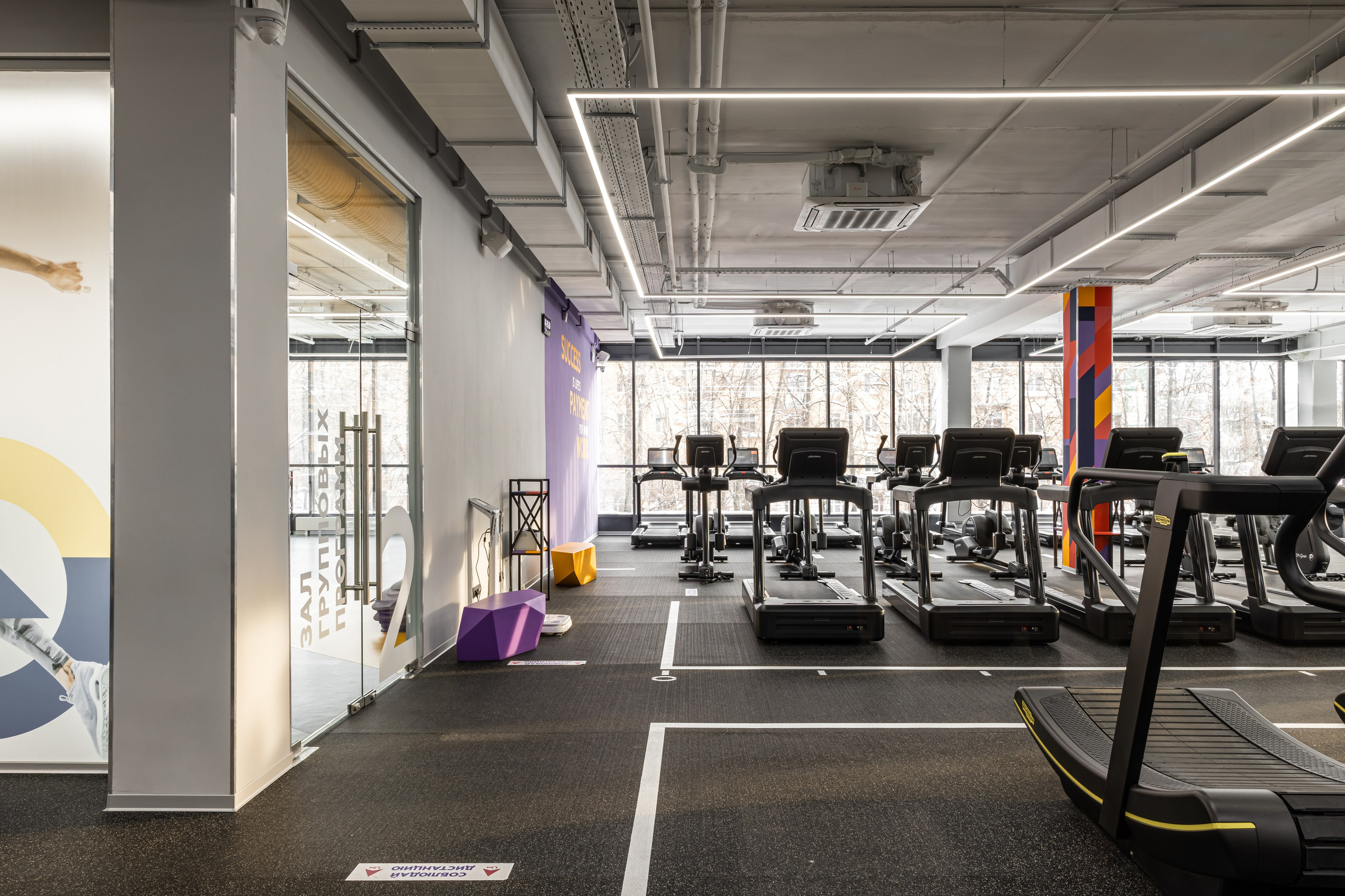 Фитнес-клуб Gym Station, г. Киров. Дизайнер Екатерина Рыблева. Иван Благушин. Интерьерный и архитектурный фотограф в Москве и Санкт-Петербурге