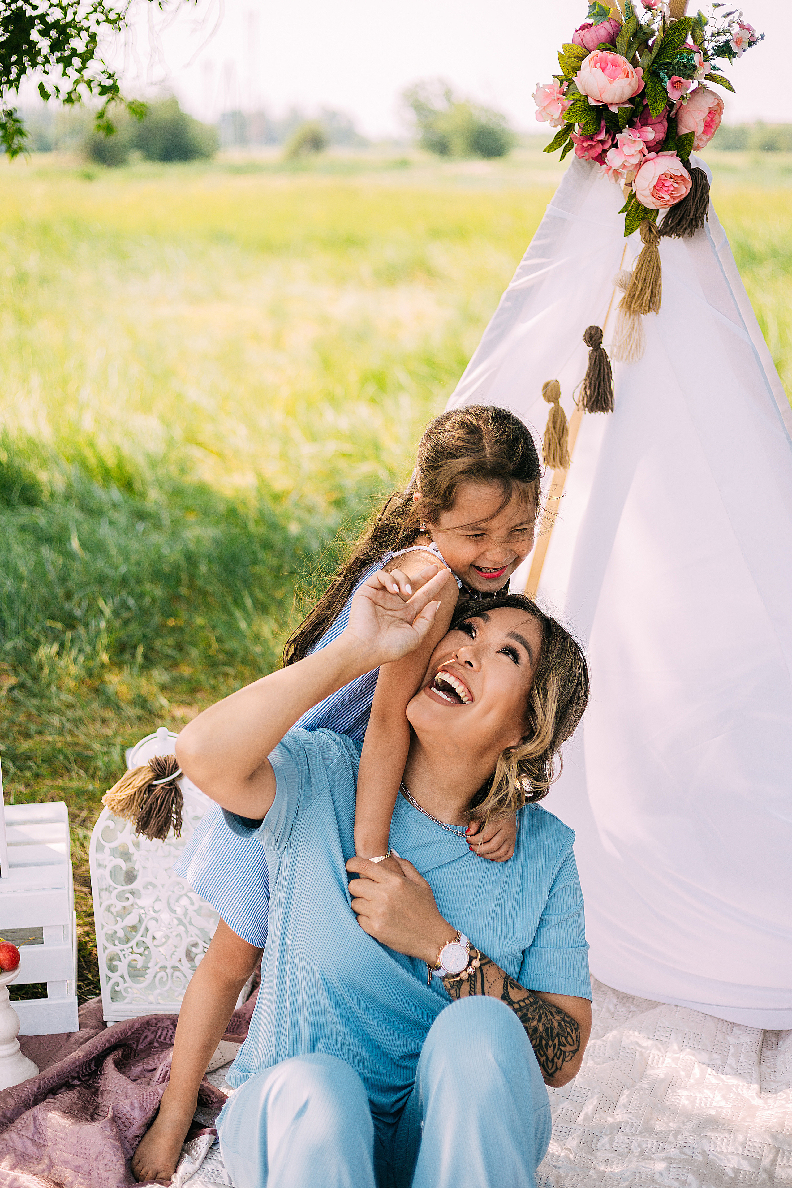 Аюна и с дочкой Аминой. Фотограф Бурятии София Андриянова