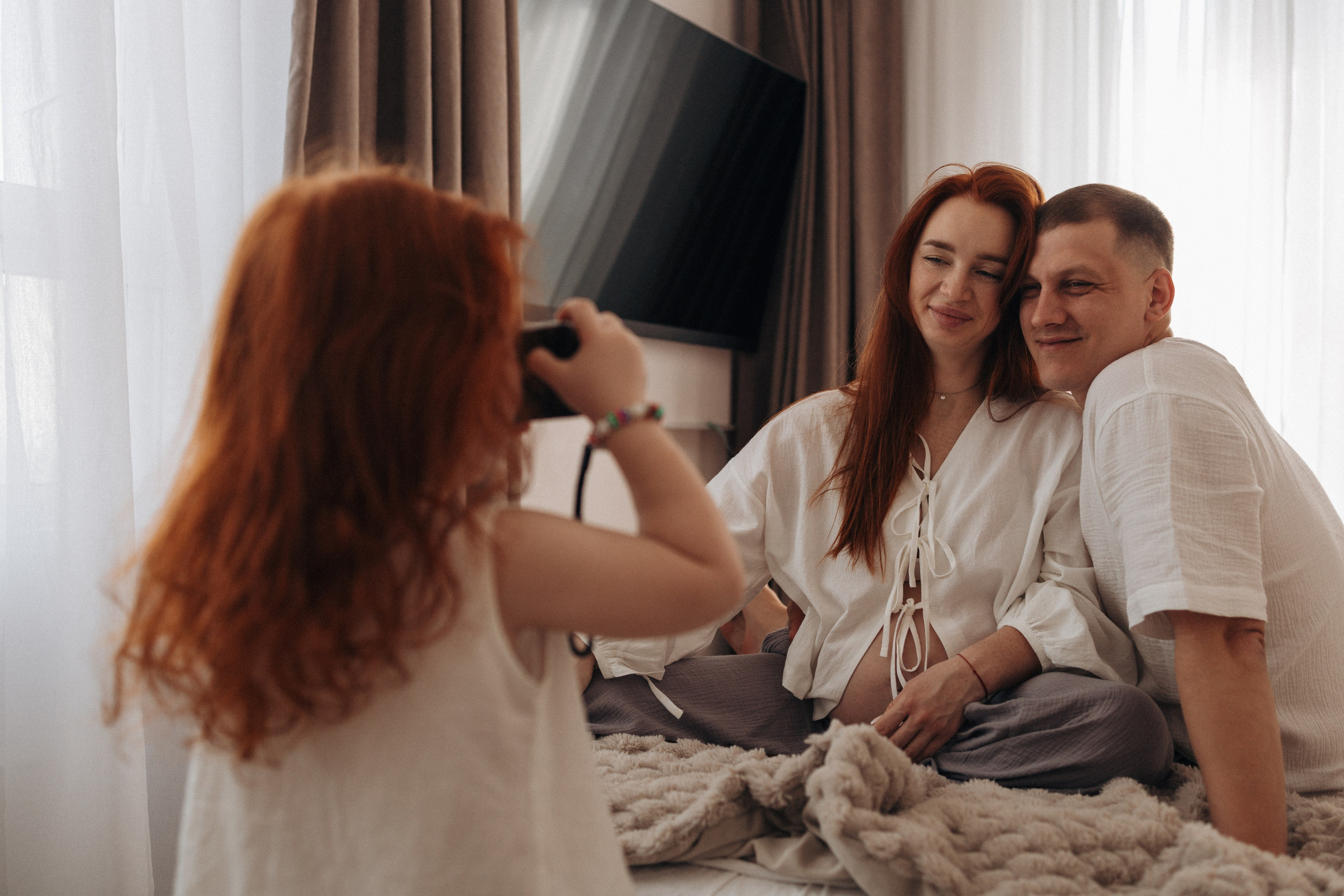 Фотосессия беременности дома с семьёй — Москва и Подмосковье