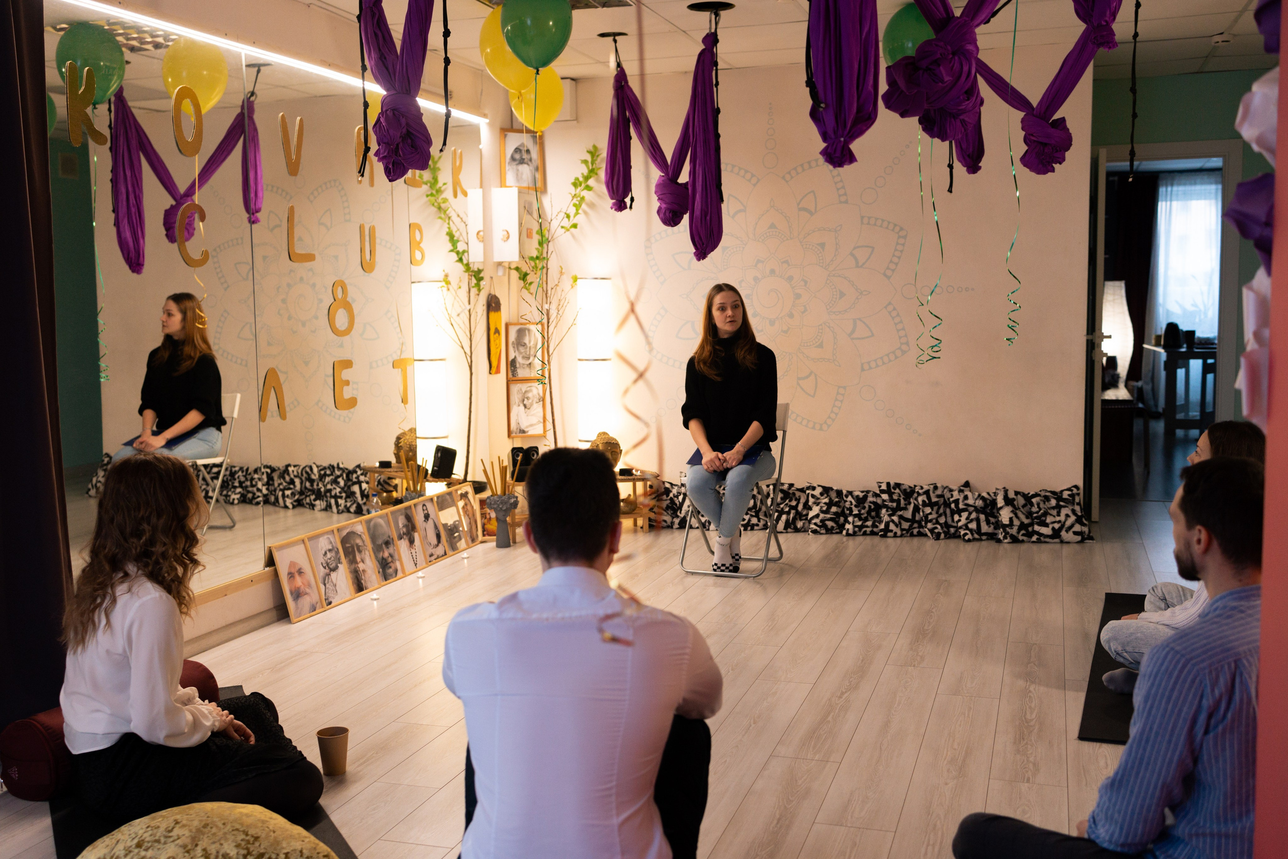 Мастер-класс в йога студии. Портретный фотограф в Санкт-Петербурге