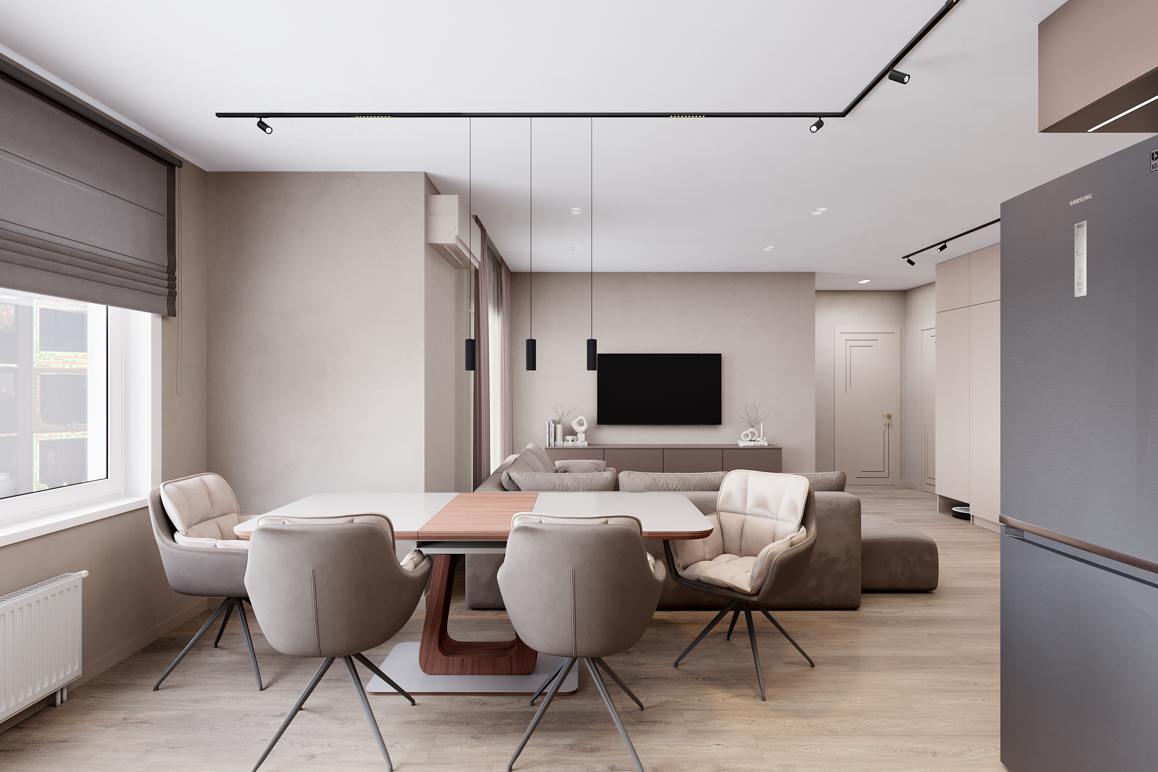 Квартира 80 м². 3D-визуализации