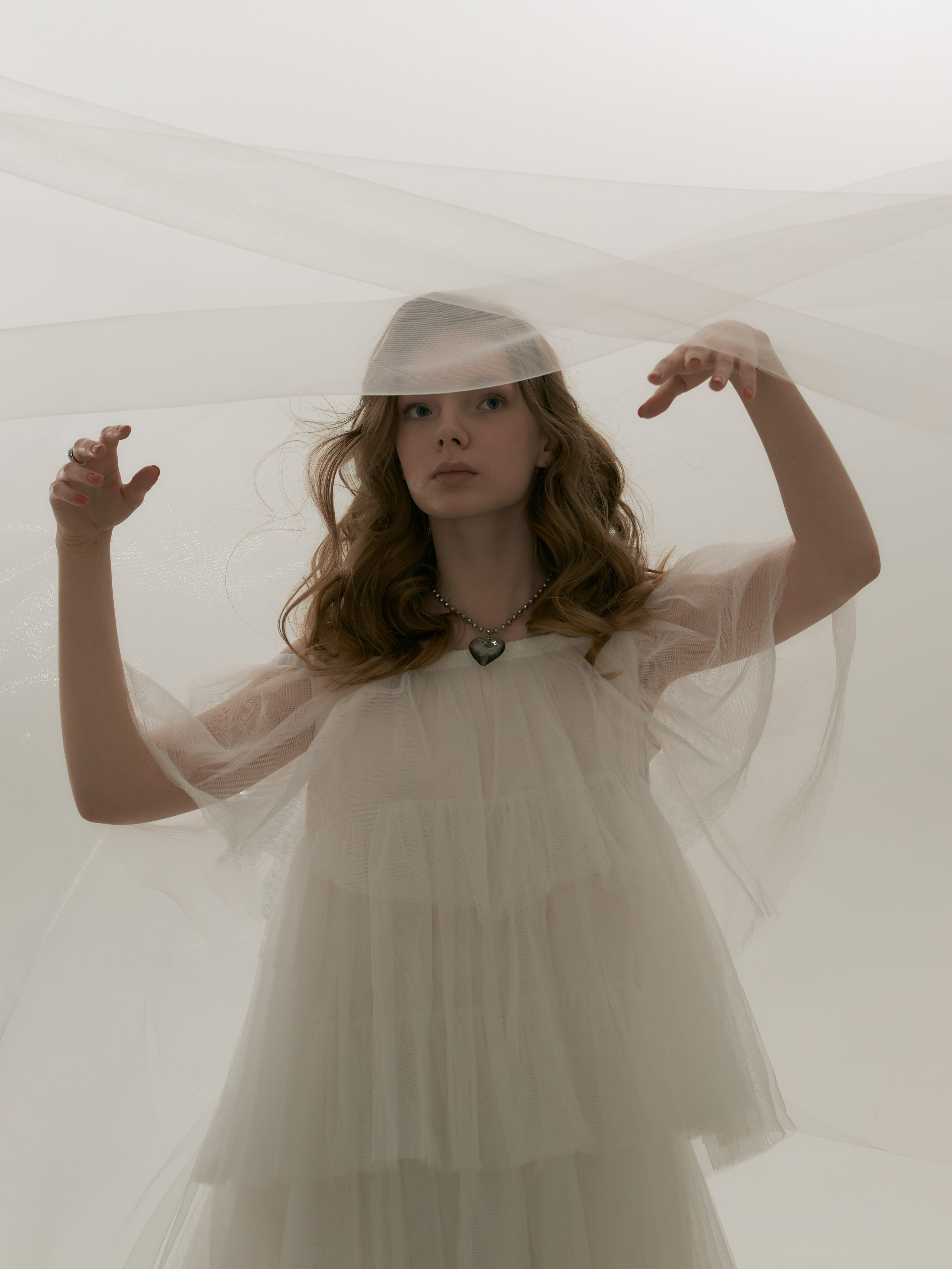 Воздушная съёмка фэшн-истории с красивой моделью. Анна Потявина. Фотограф Москва