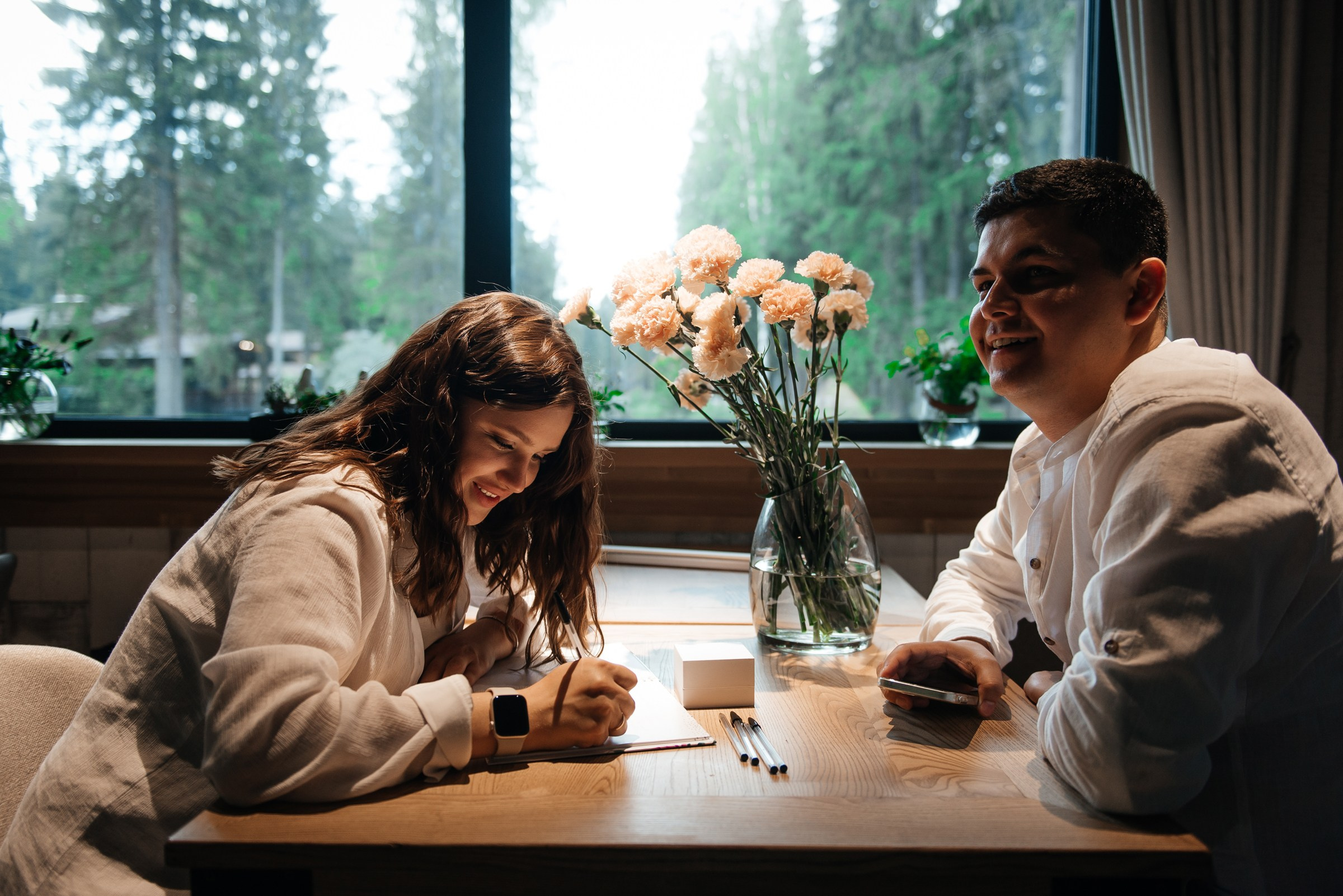 свадебный ужин в ресторане Чаща в Охта парке