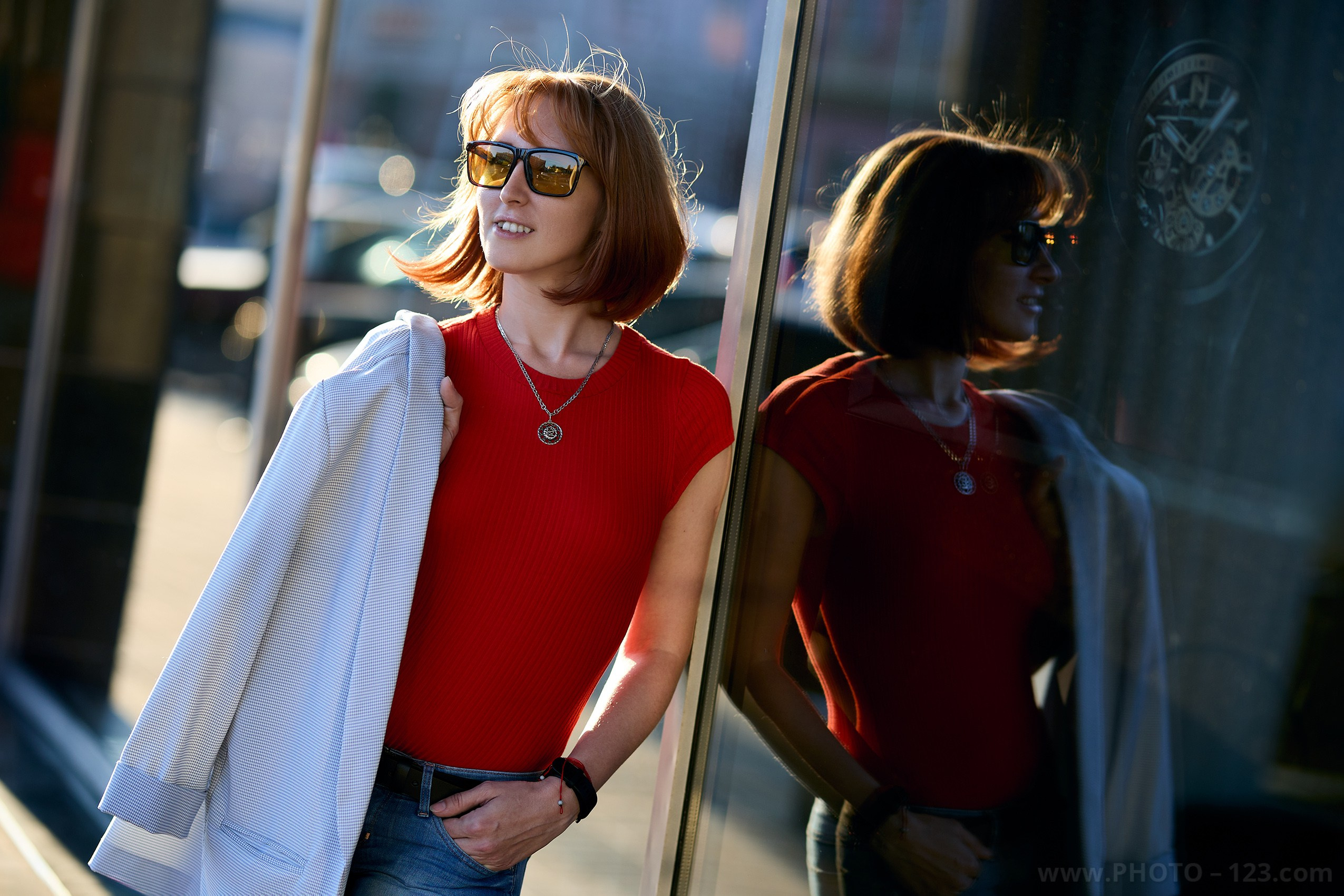 Stylish Redhead Woman in Urban Autumn, Nizhny Novgorod. Photographer, Retoucher & Graphic Designer @photo123pro