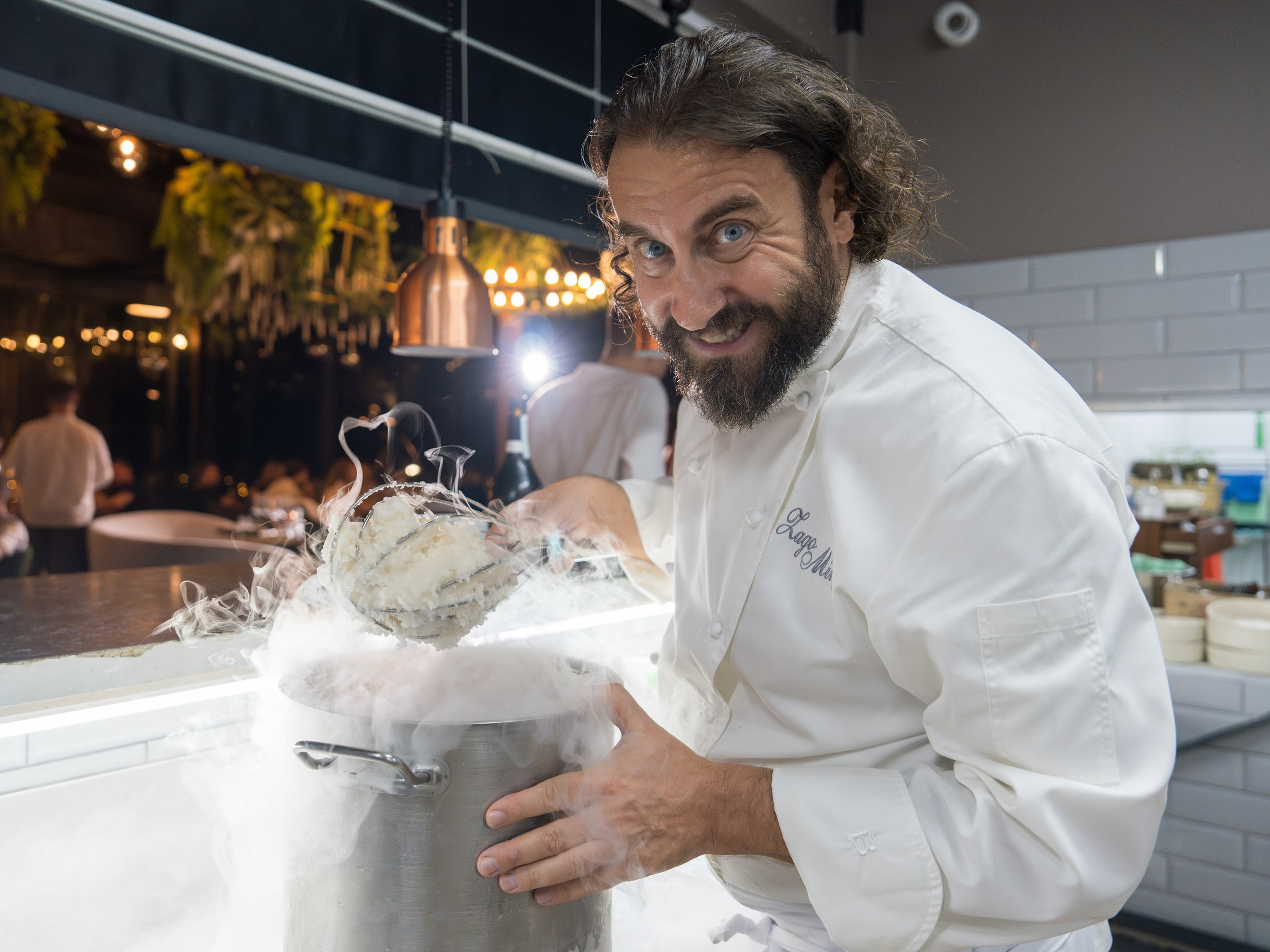 Гастрономический ужин «Лесная Италия» с Мирко Дзаго в ресторане RiverSide. Репортажный фотограф в Красной Поляне и Сочи Павлюченко Екатерина