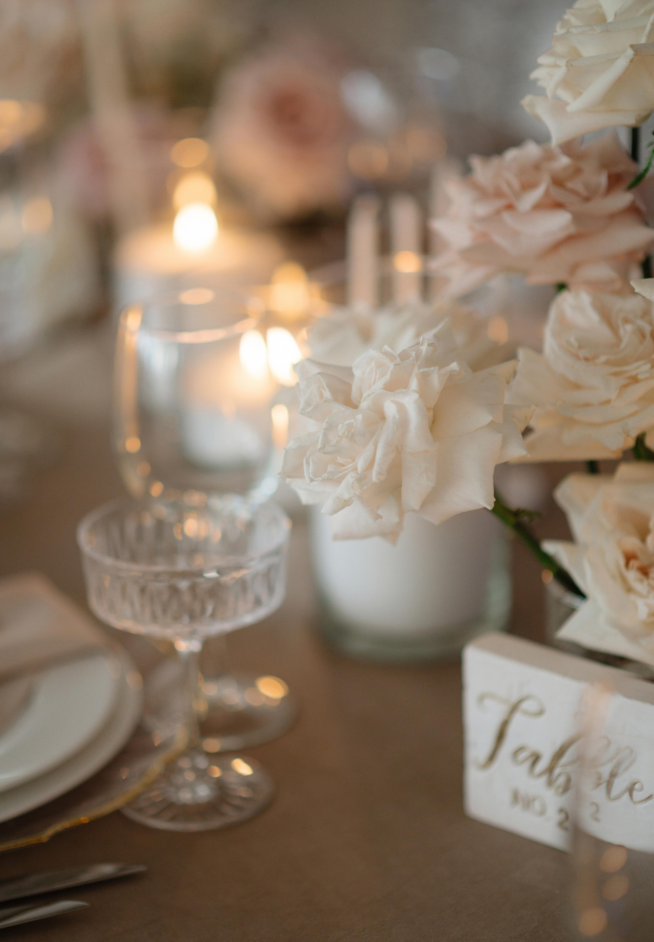 свадебный декор в нежных тонах