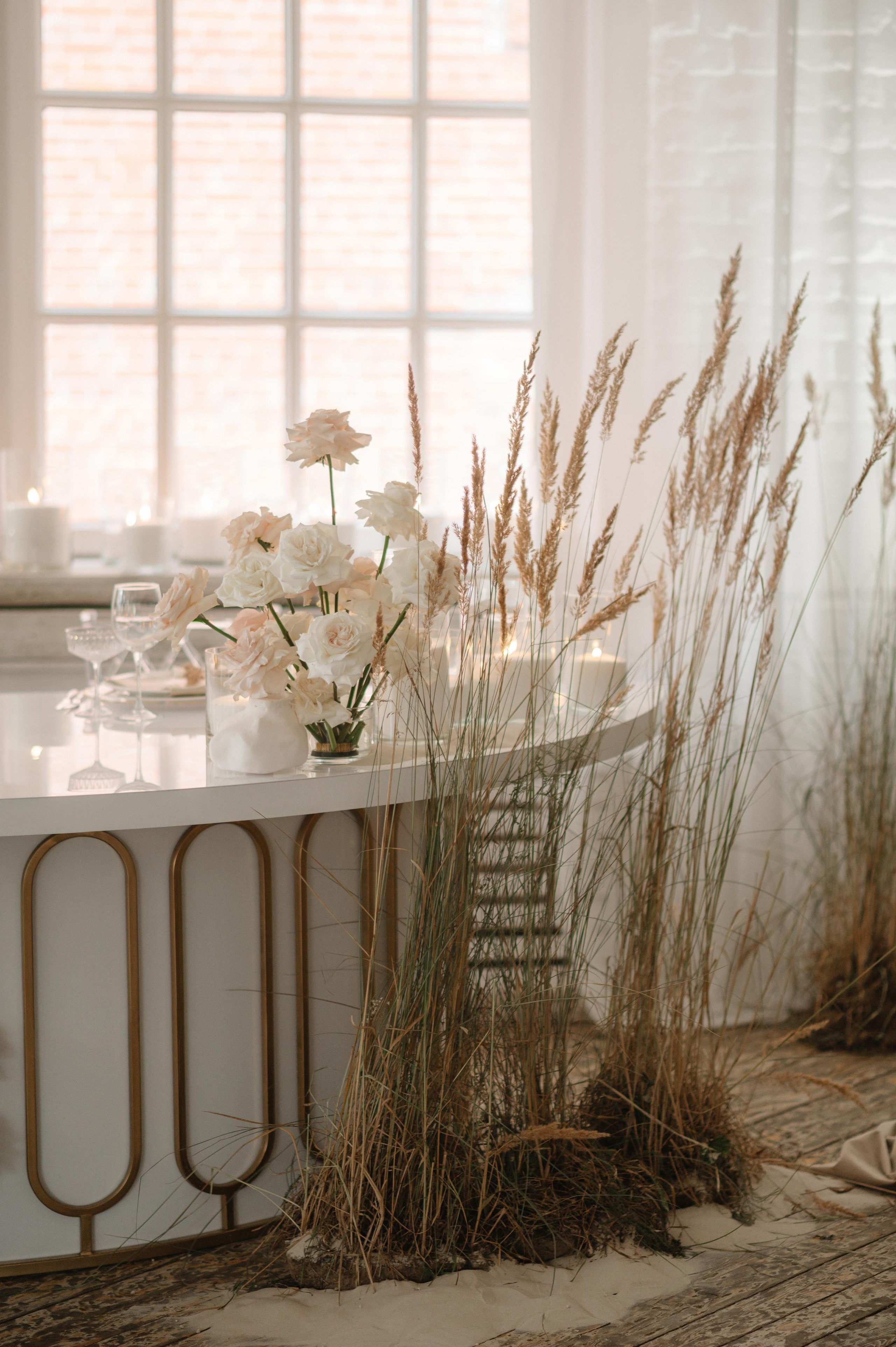 свадебный декор в нежных тонах