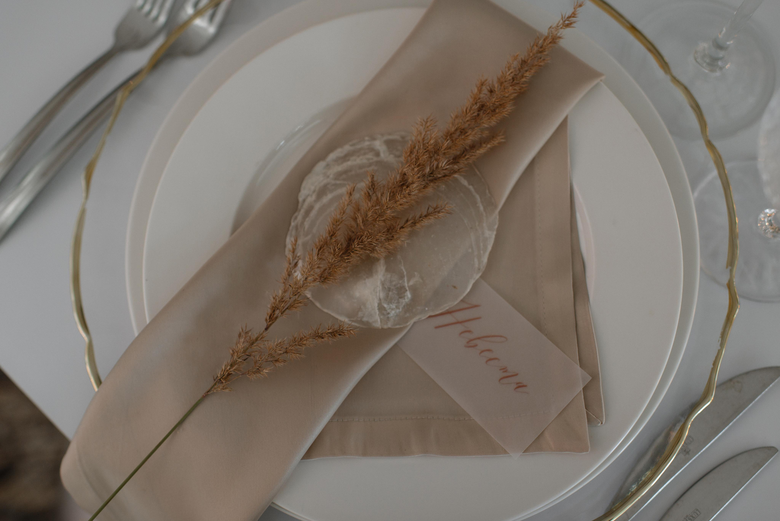 свадебный декор в нежных тонах