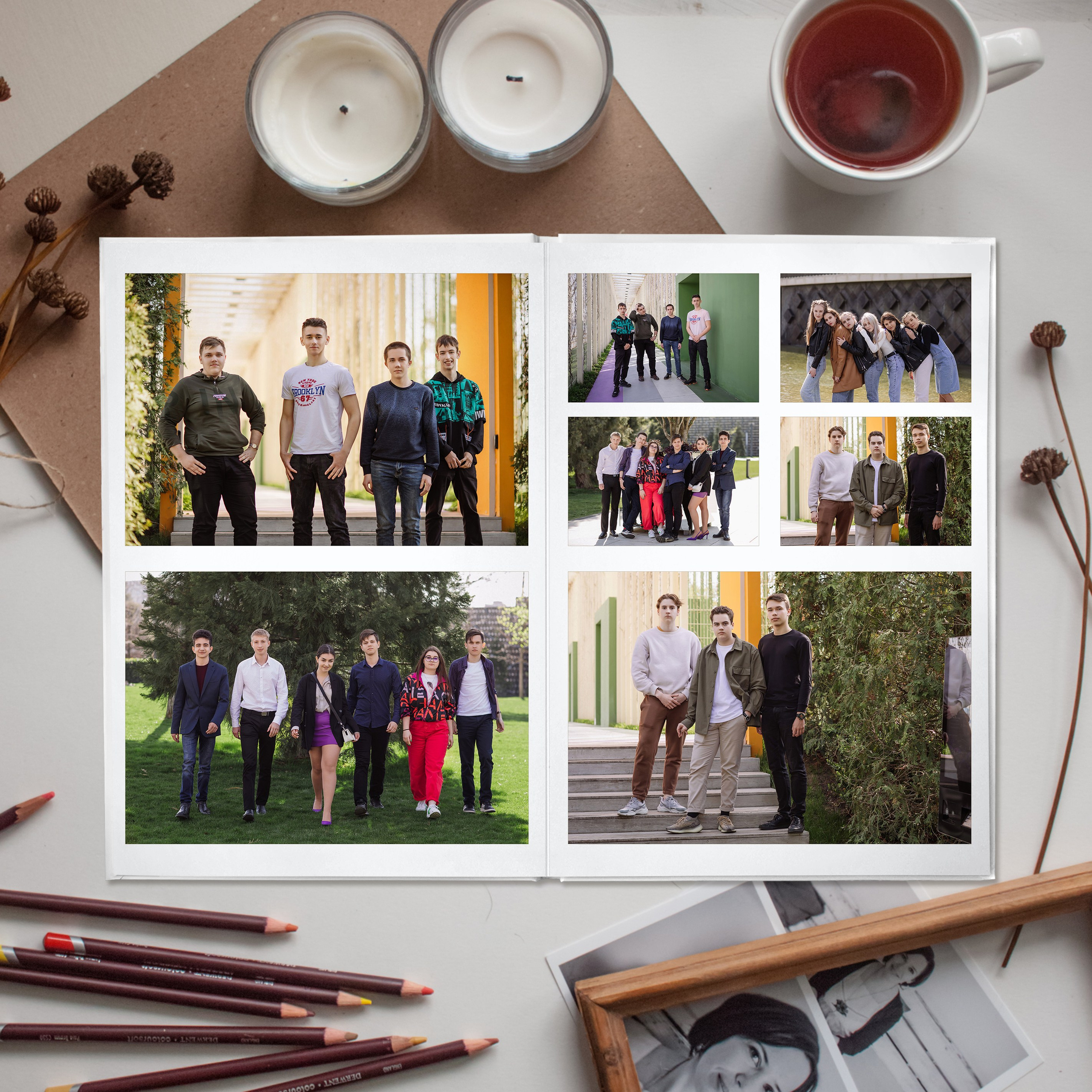 грамотная верстка коллажей в выпускной альбом