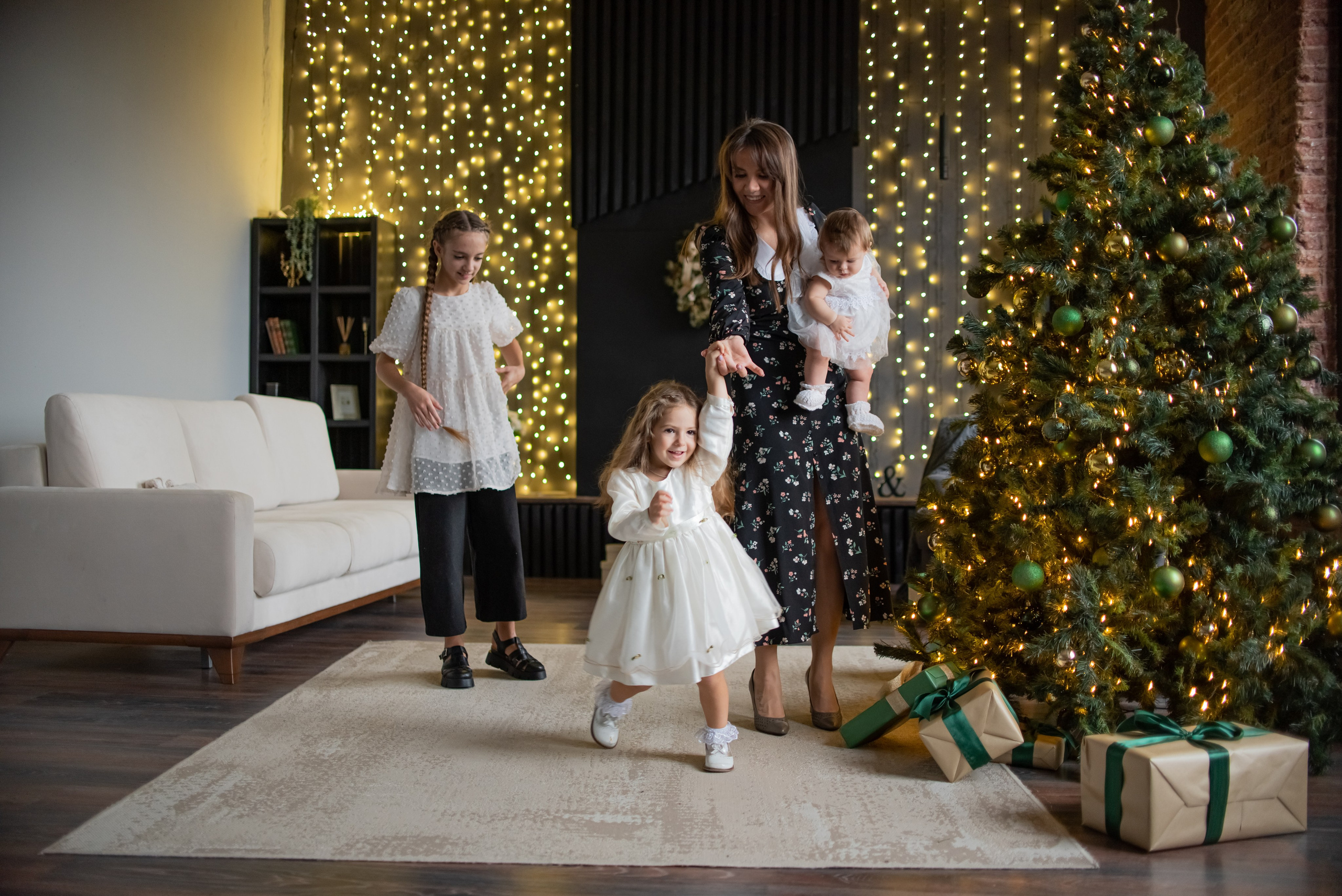 Новогодние фотосессии в студиях. Свадебный и семейный фотограф Екатерина Пушан. Москва, Балашиха, Железнодорожный, Солнечногорск