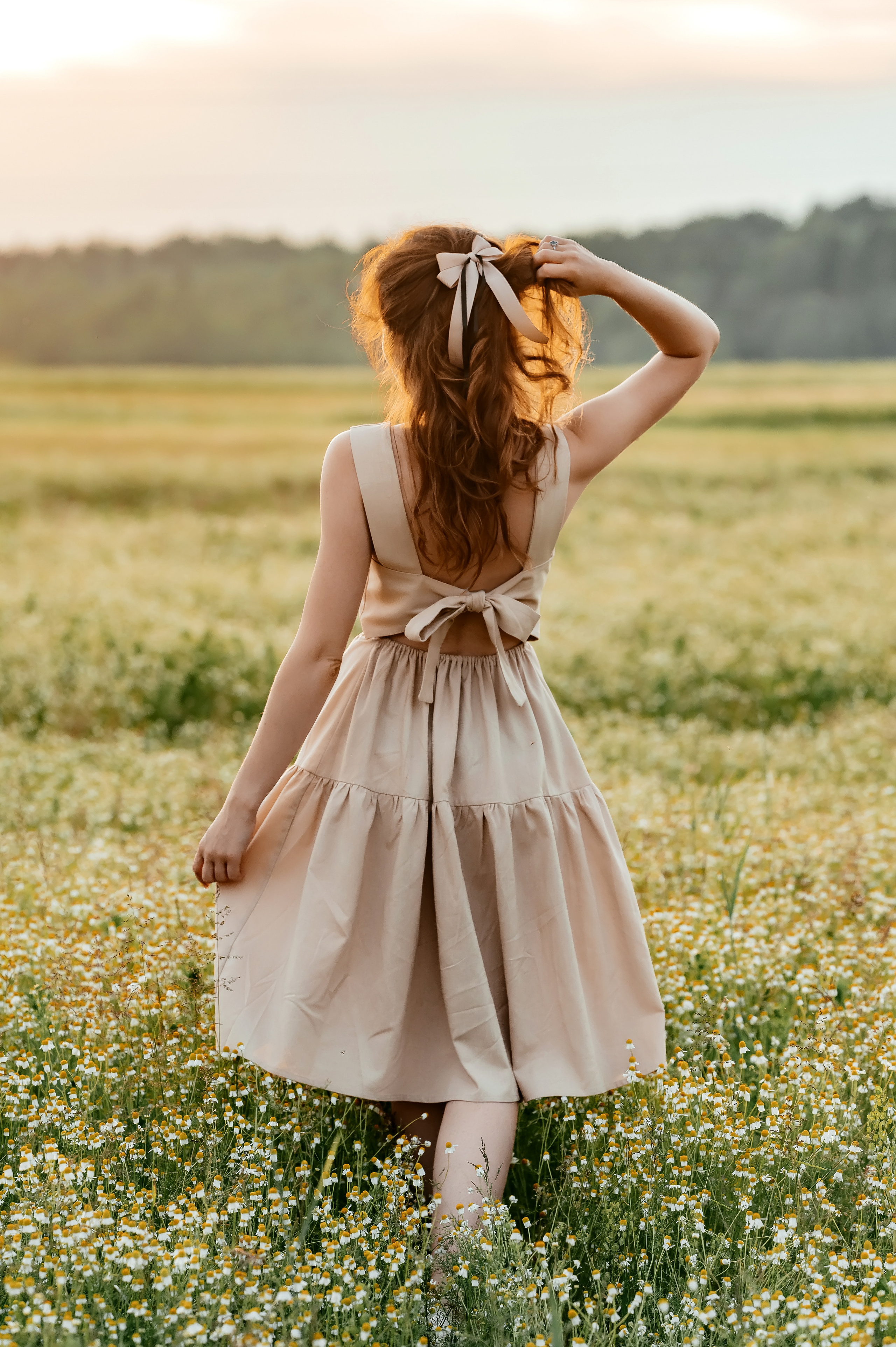 Ира, ромашковое поле, Фрязино. Свадебный и семейный фотограф Виктория Носачёва. Щелково, Москва и МО