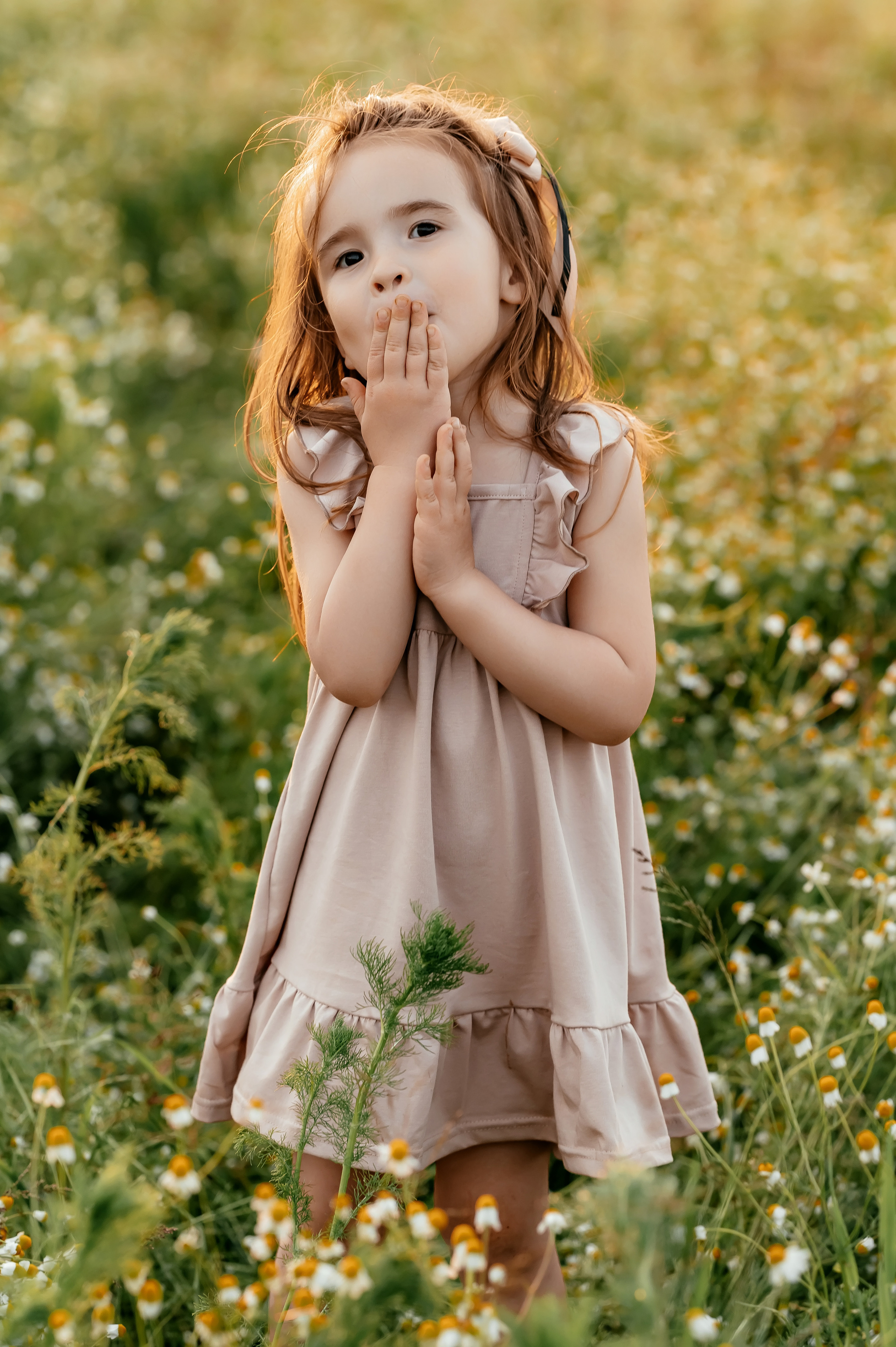 Ира, ромашковое поле, Фрязино. Свадебный и семейный фотограф Виктория Носачёва. Щелково, Москва и МО