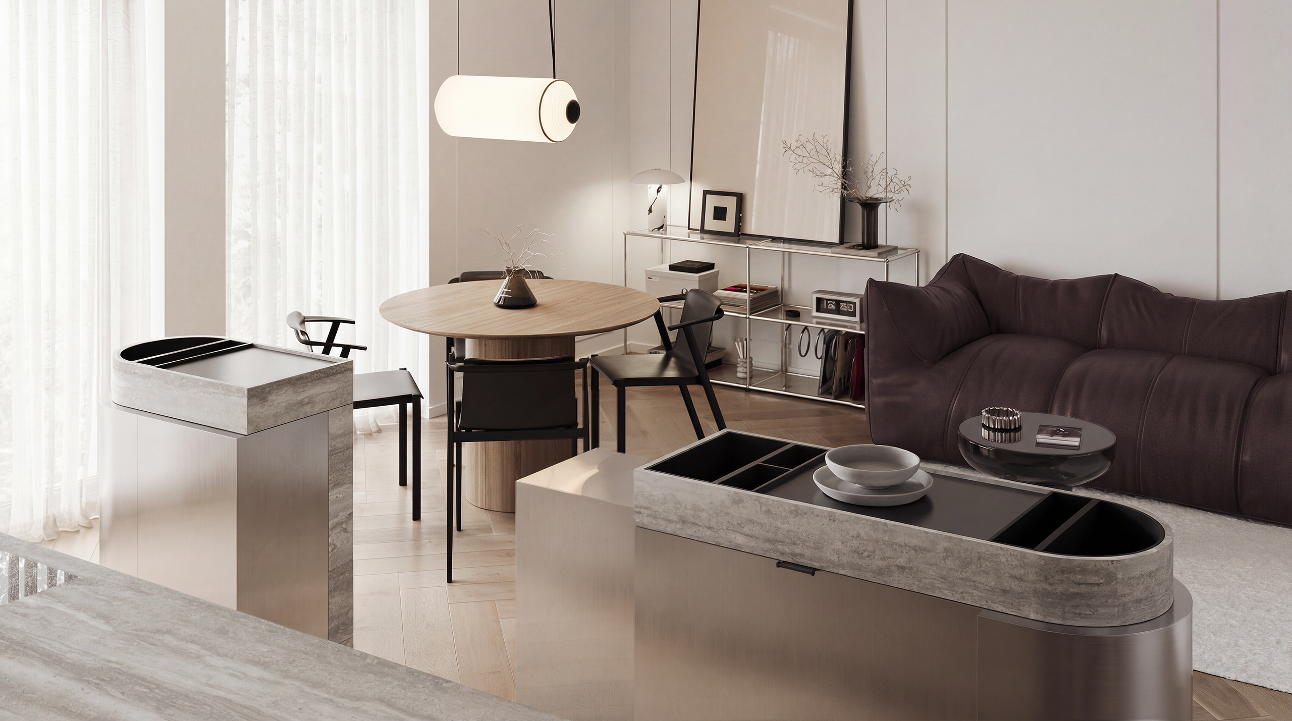 Minimalist Apartment Interior. Glukhova Elizaveta  — 3D Visualizer & Interior designer