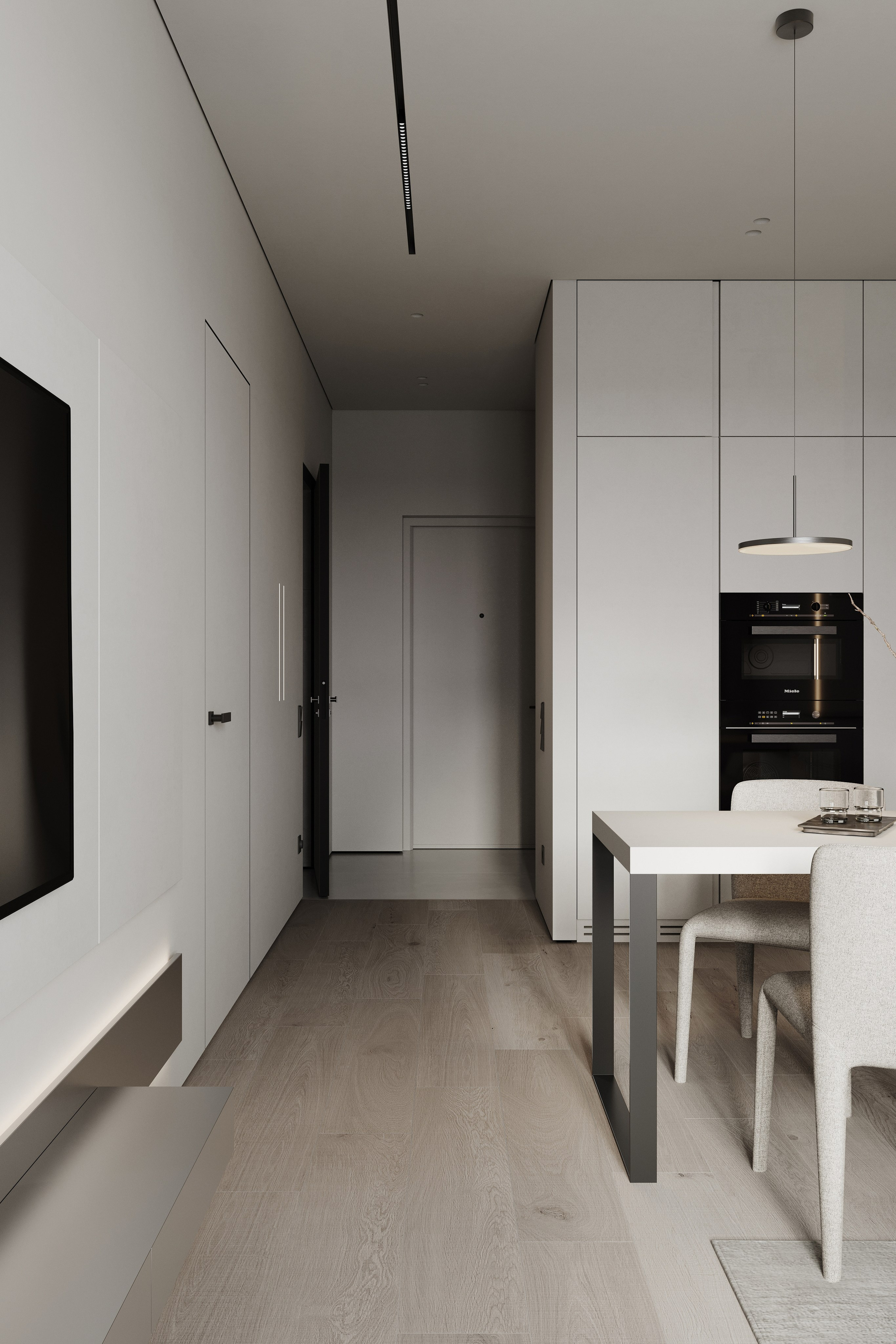 «Manhattan» | Kitchen & Living room. Середа Юлия | Визуализация