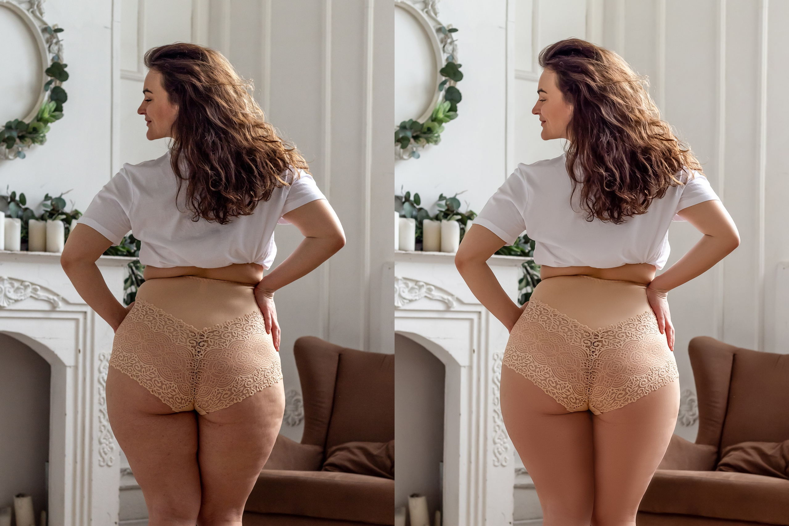 Деликатная обработка портретов для рекламы нижнего белья | Студия SVITHART