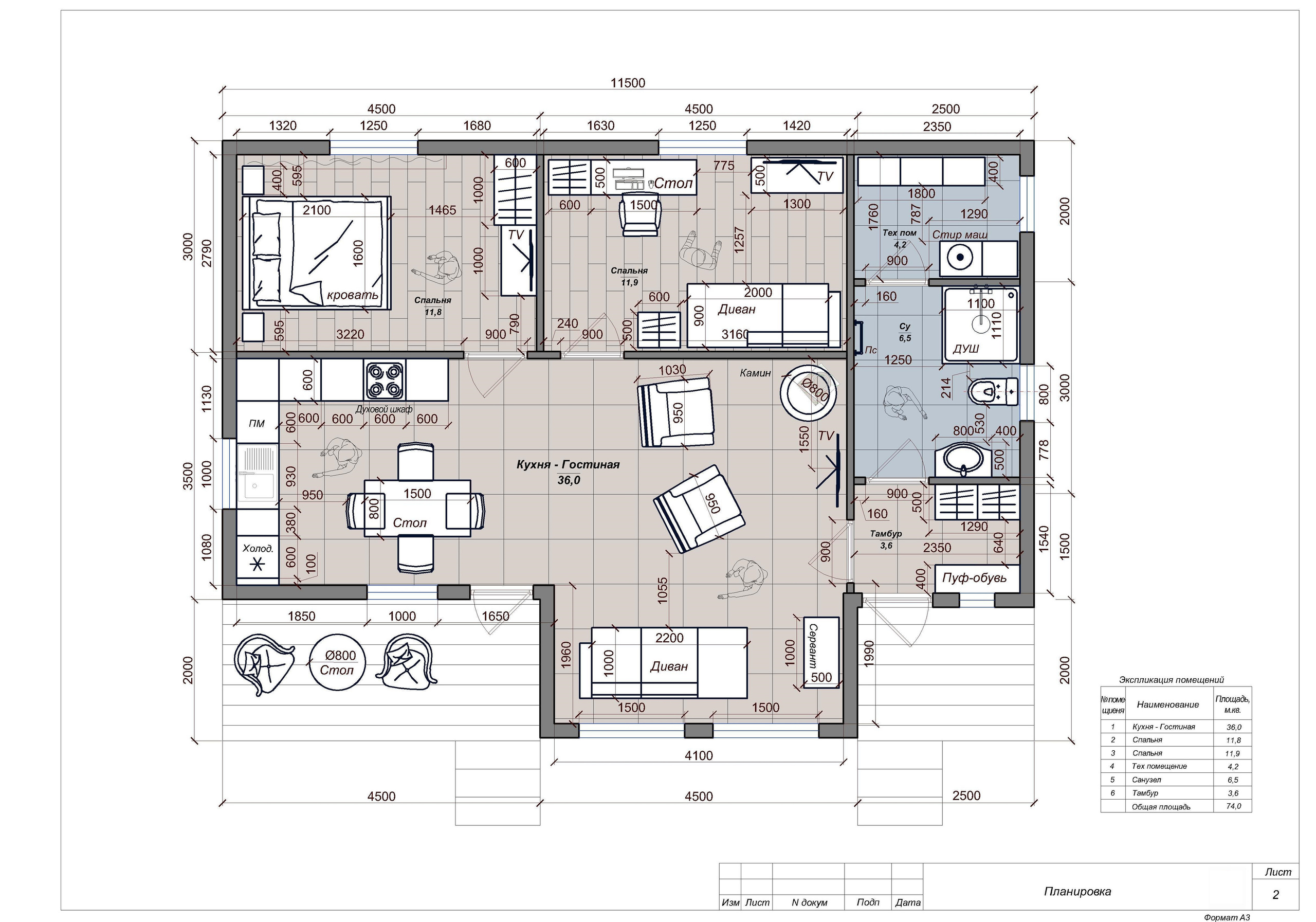 Планировочные решения коттеджа. Студия обмеров и проектирования