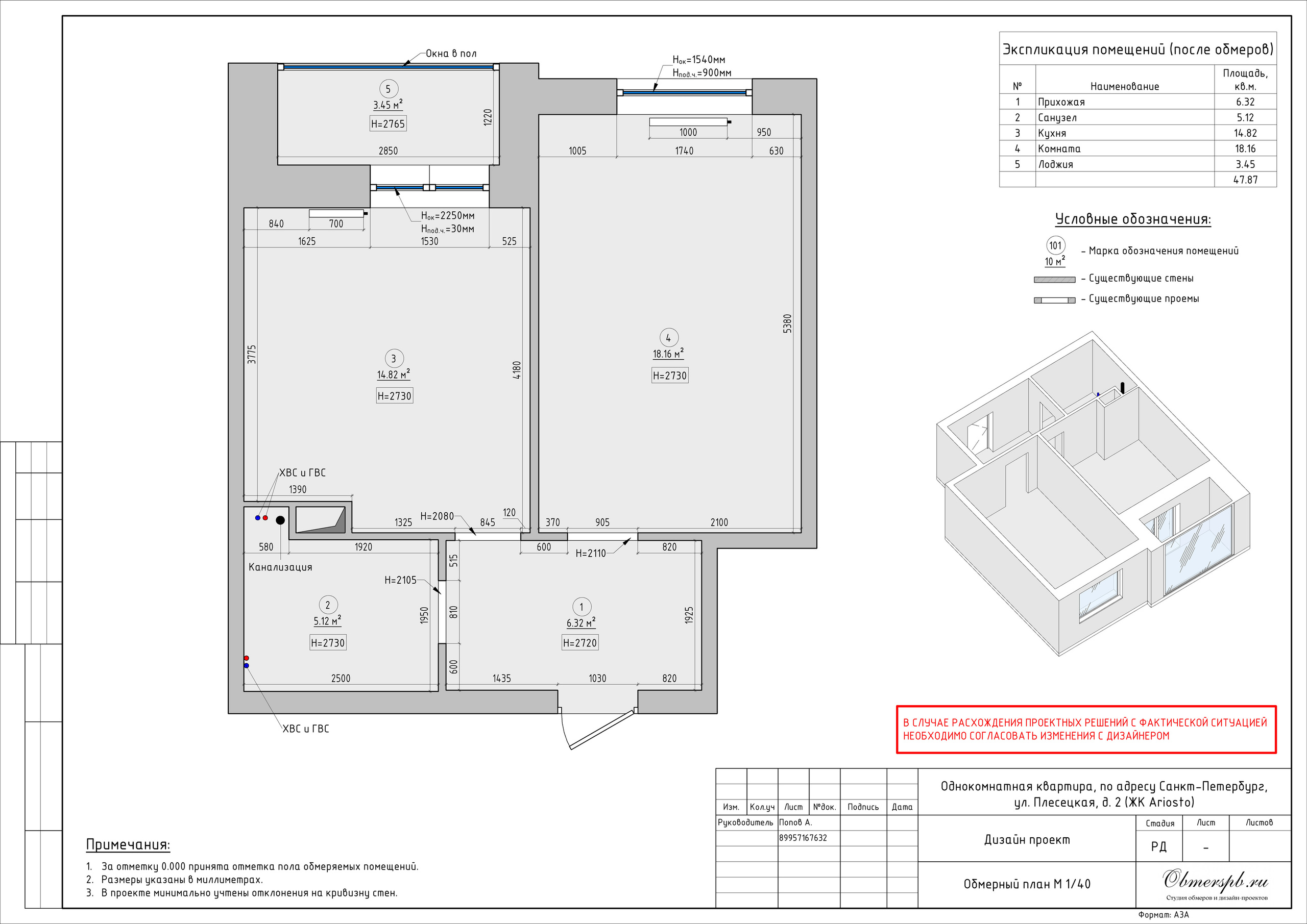 Обмеры помещений, квартир и домов в Санкт-Петербурге и Сочи