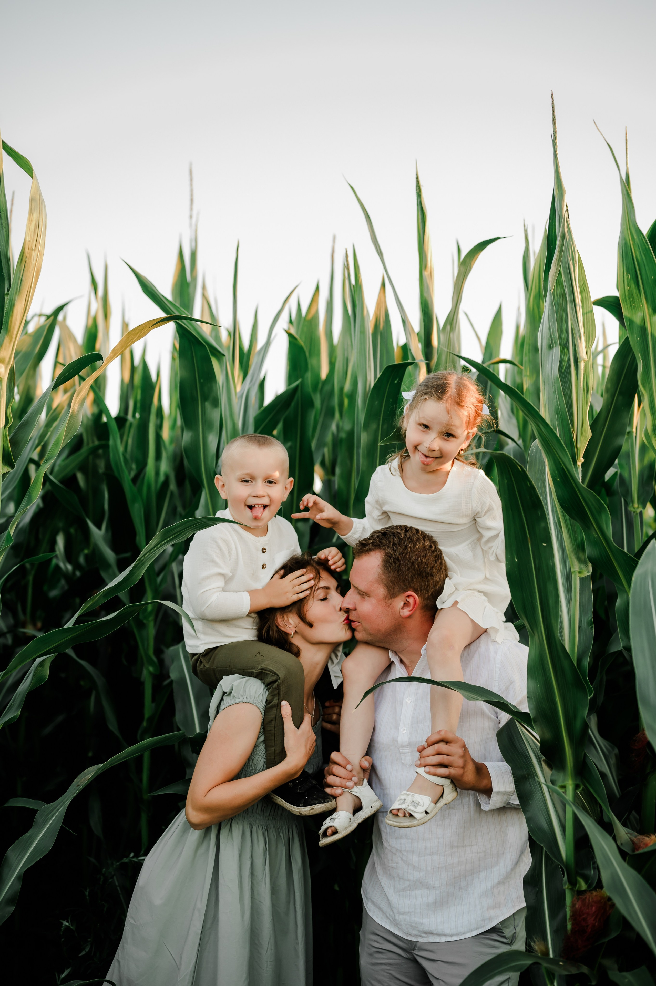 Кукуруза+сено, семейная фотосессия. Свадебный и семейный фотограф Евгения Кононова