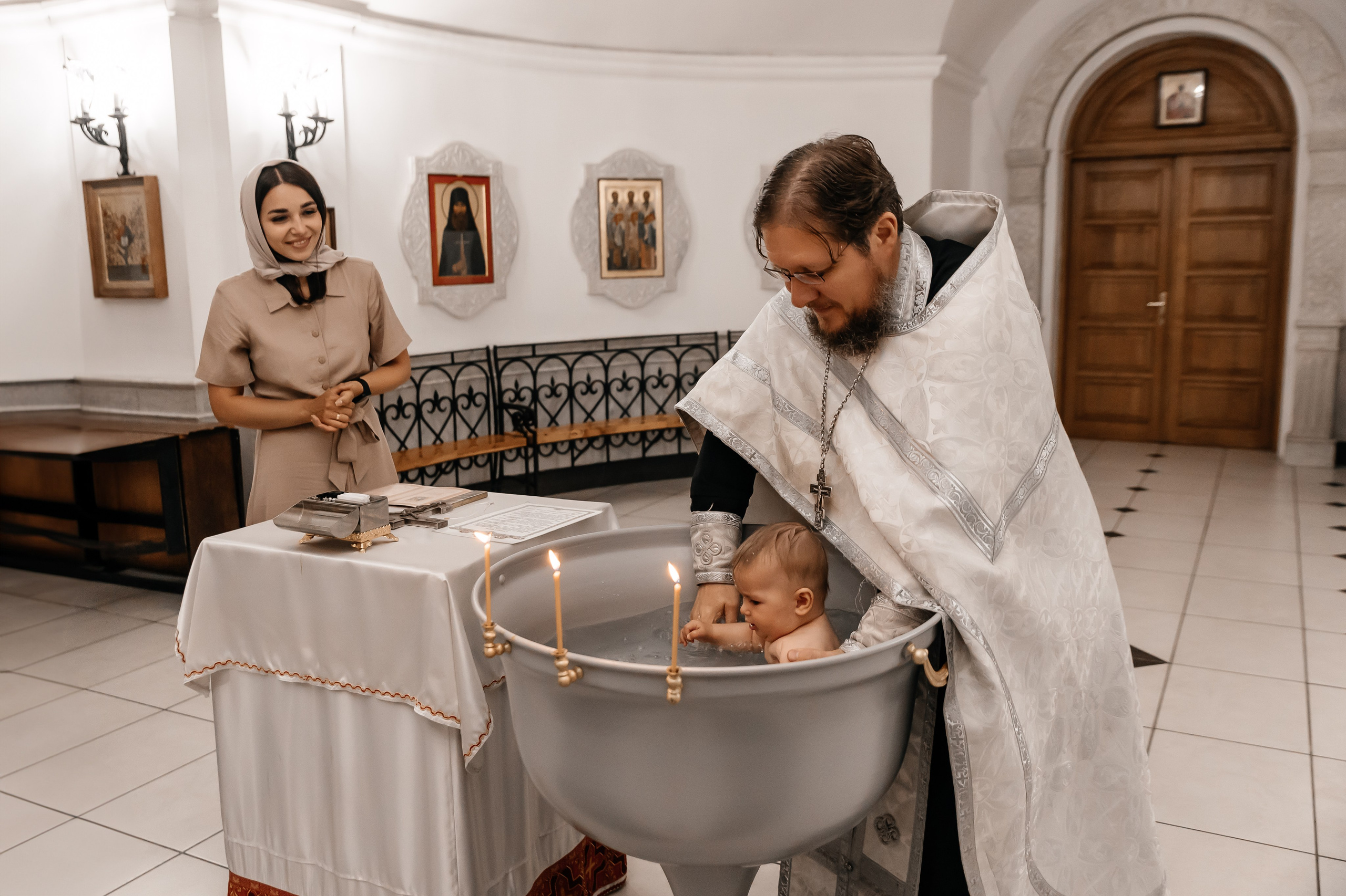 Крещение Ксении. Семейный фотограф Минск Усова Ольга