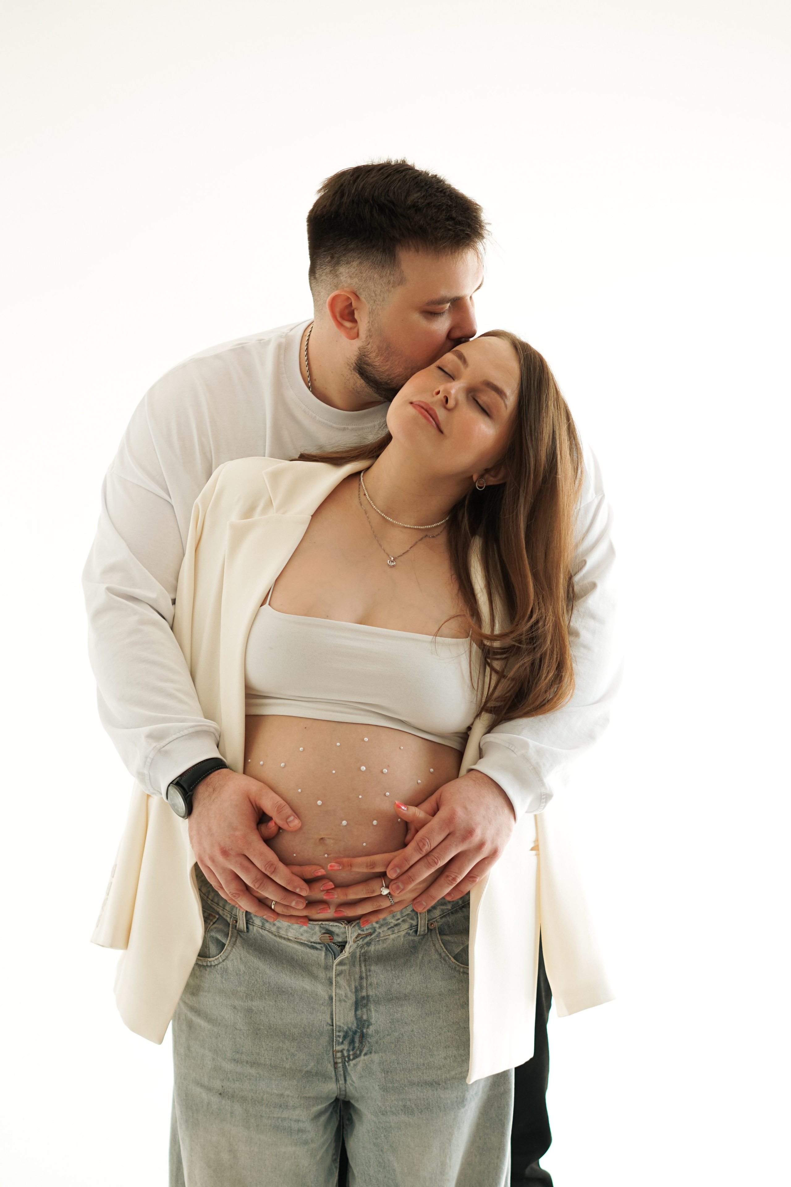 Беременность студия. Фотограф Москва — Полина Робин