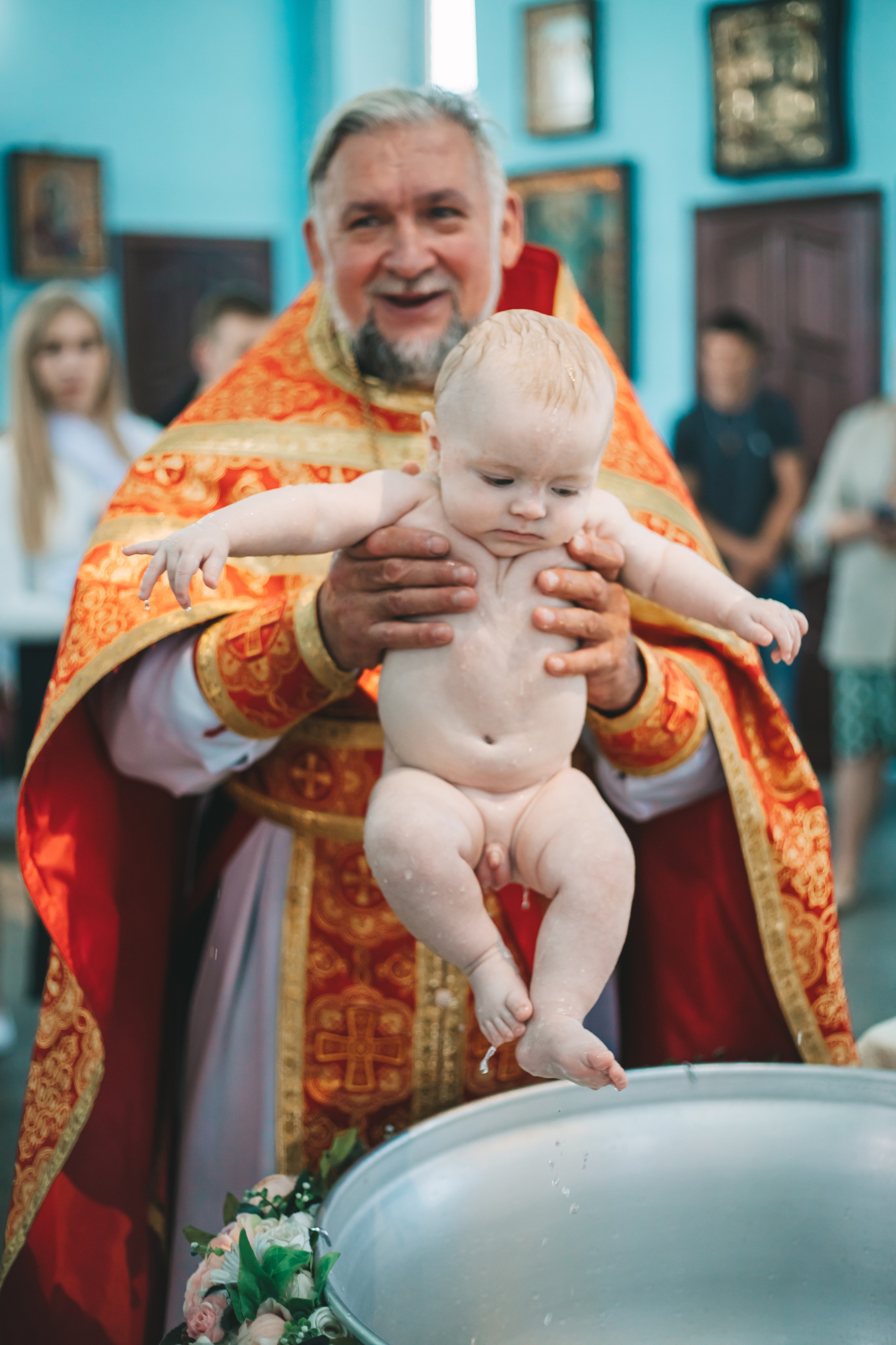 Съемка таинства крещения в Тихорецке. Свадебный и семейный фотограф в Краснодарском крае Мария Данилкина