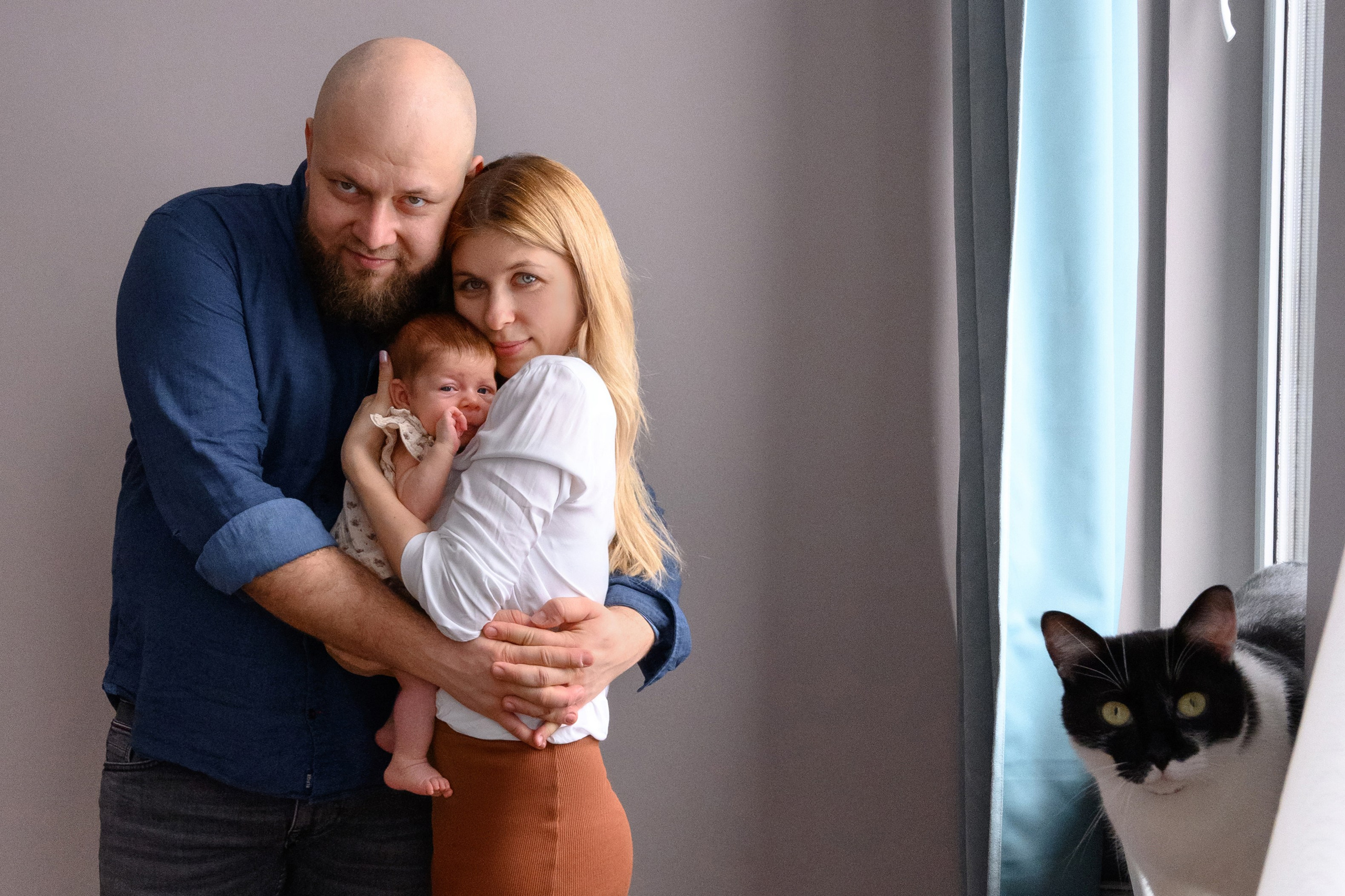 Серия с домашними животными. Фотограф новорожденных малышей в Санкт-Петербурге