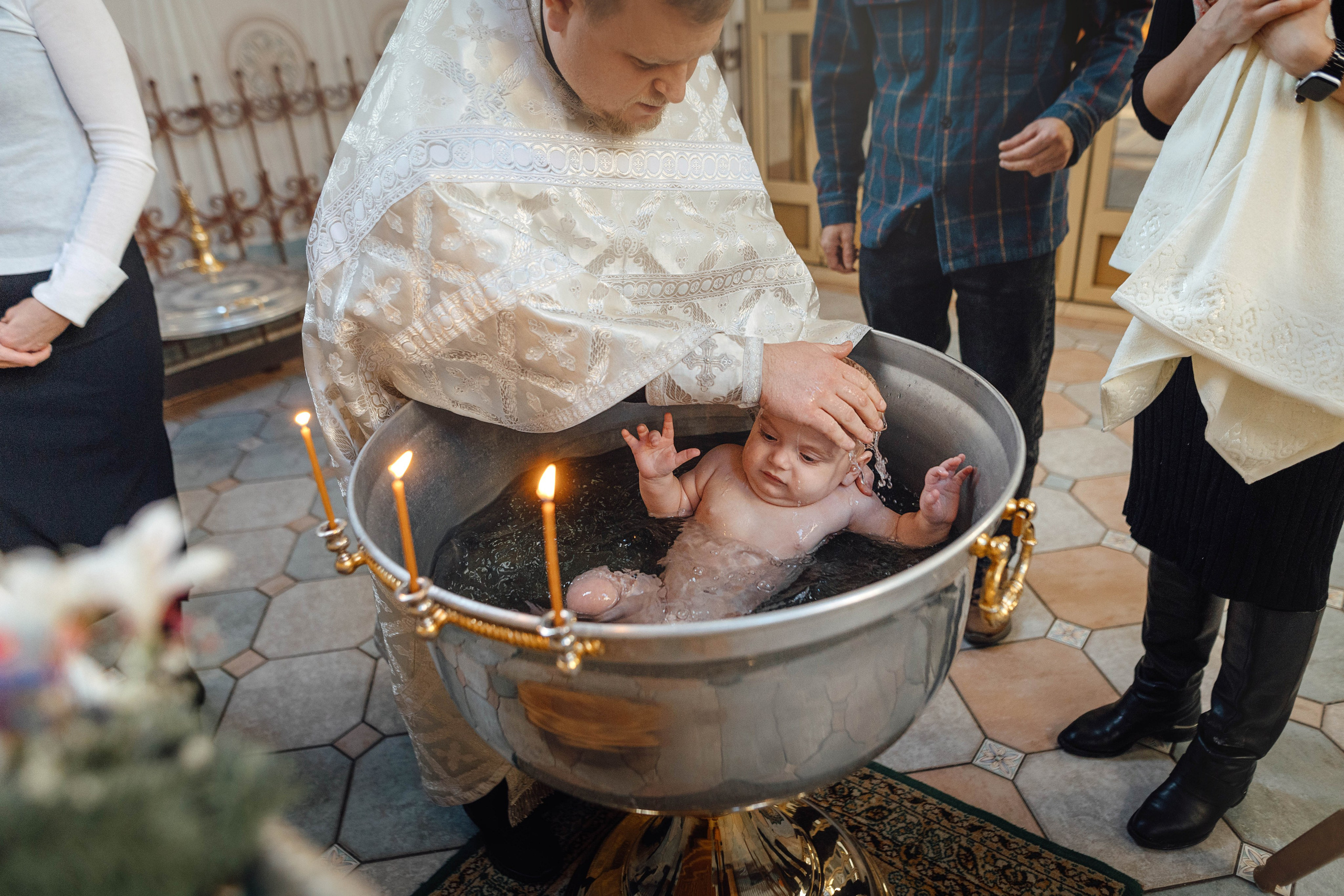 Крещение Александра, храм Иова Многострадального (Дом Милосердия), Минск, январь 2026