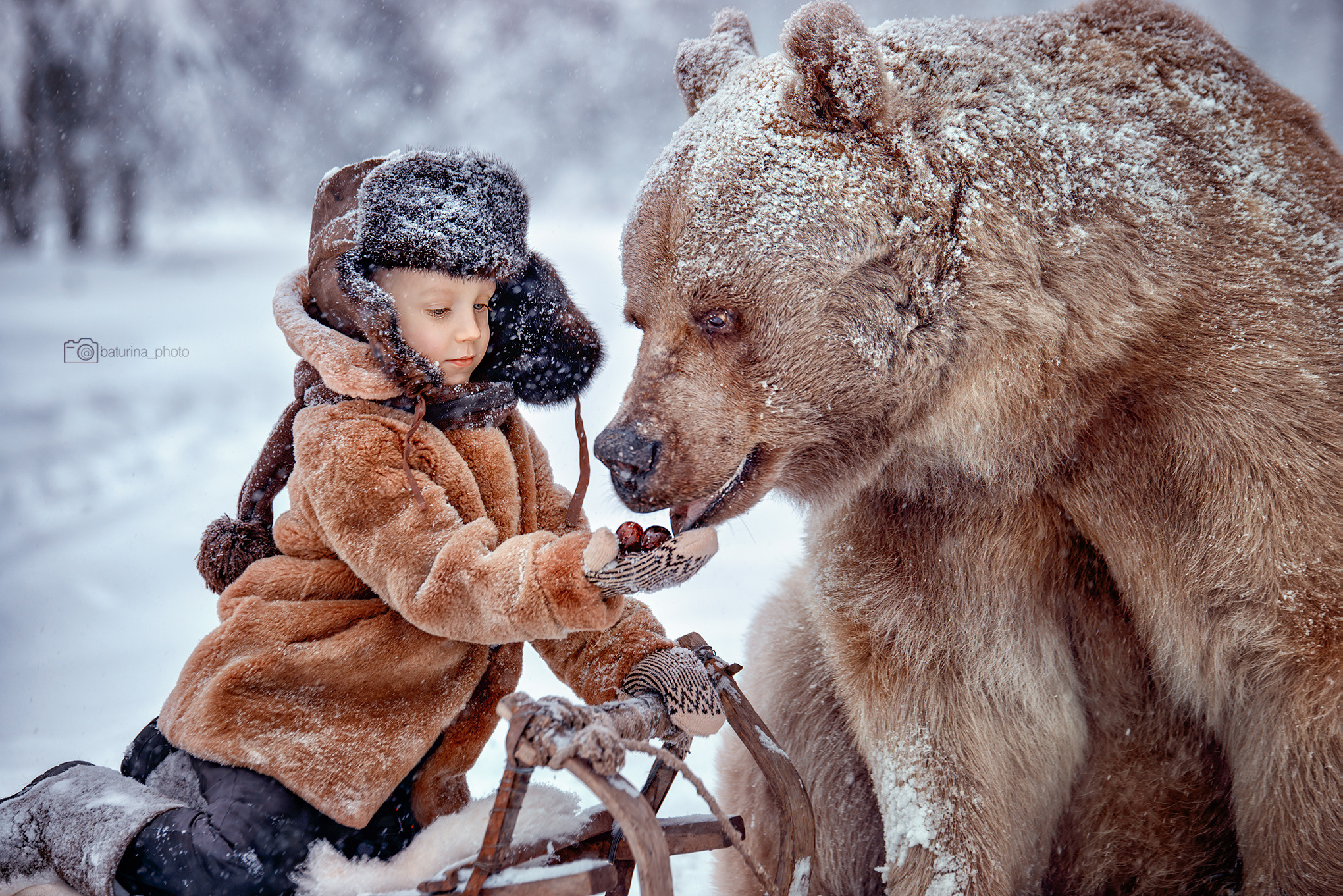 фотосессия с медведем Степаном