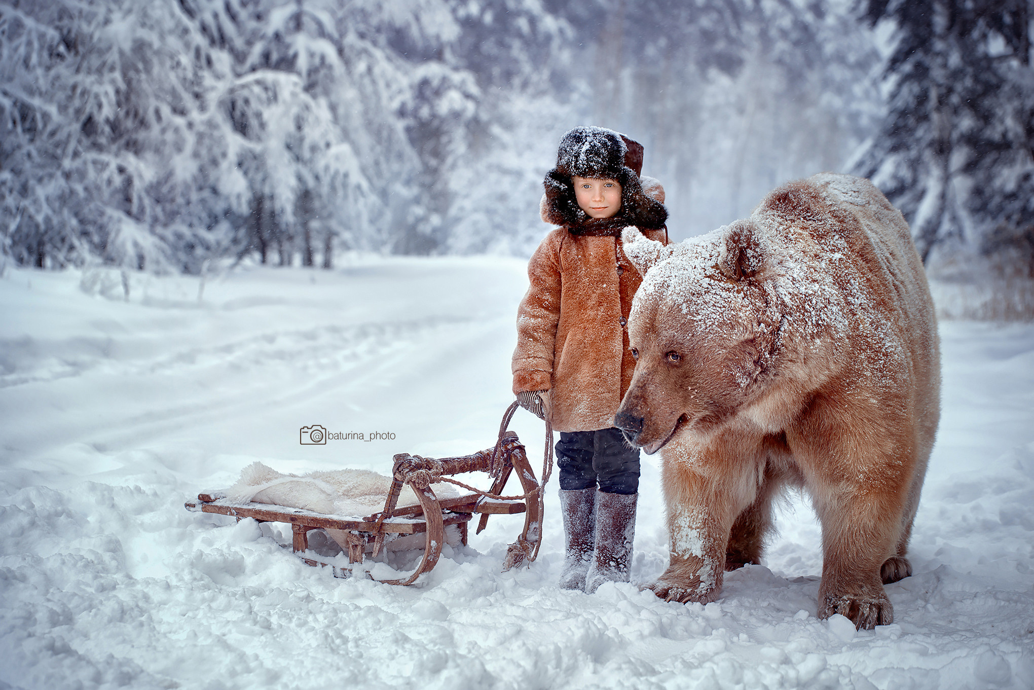 фотосессия с медведем Степаном