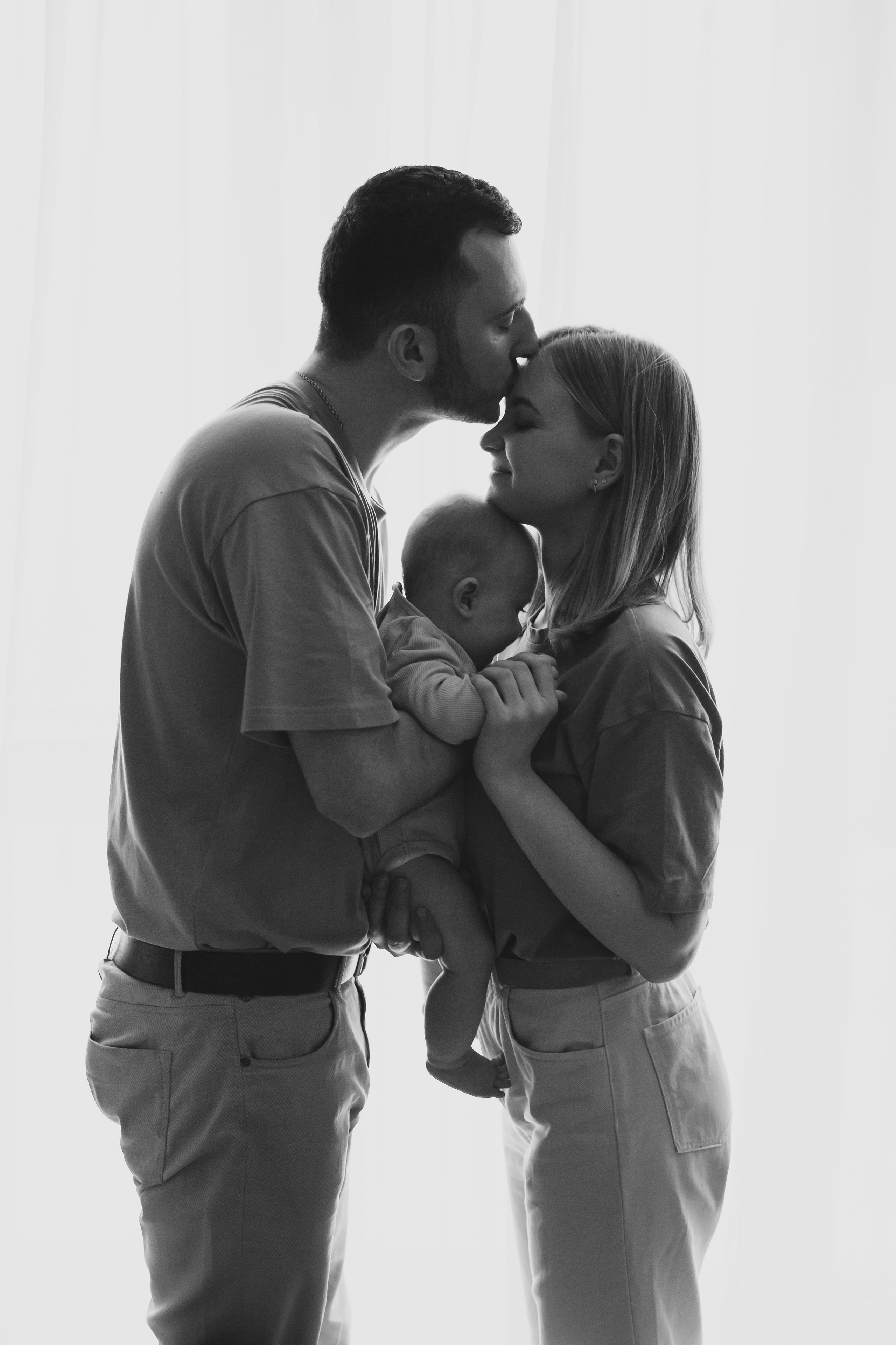 Женя, Юля и Вероника (домашняя фотосессия). Семейный и детский фотограф и видеограф в Москве, Дрокина Наталья