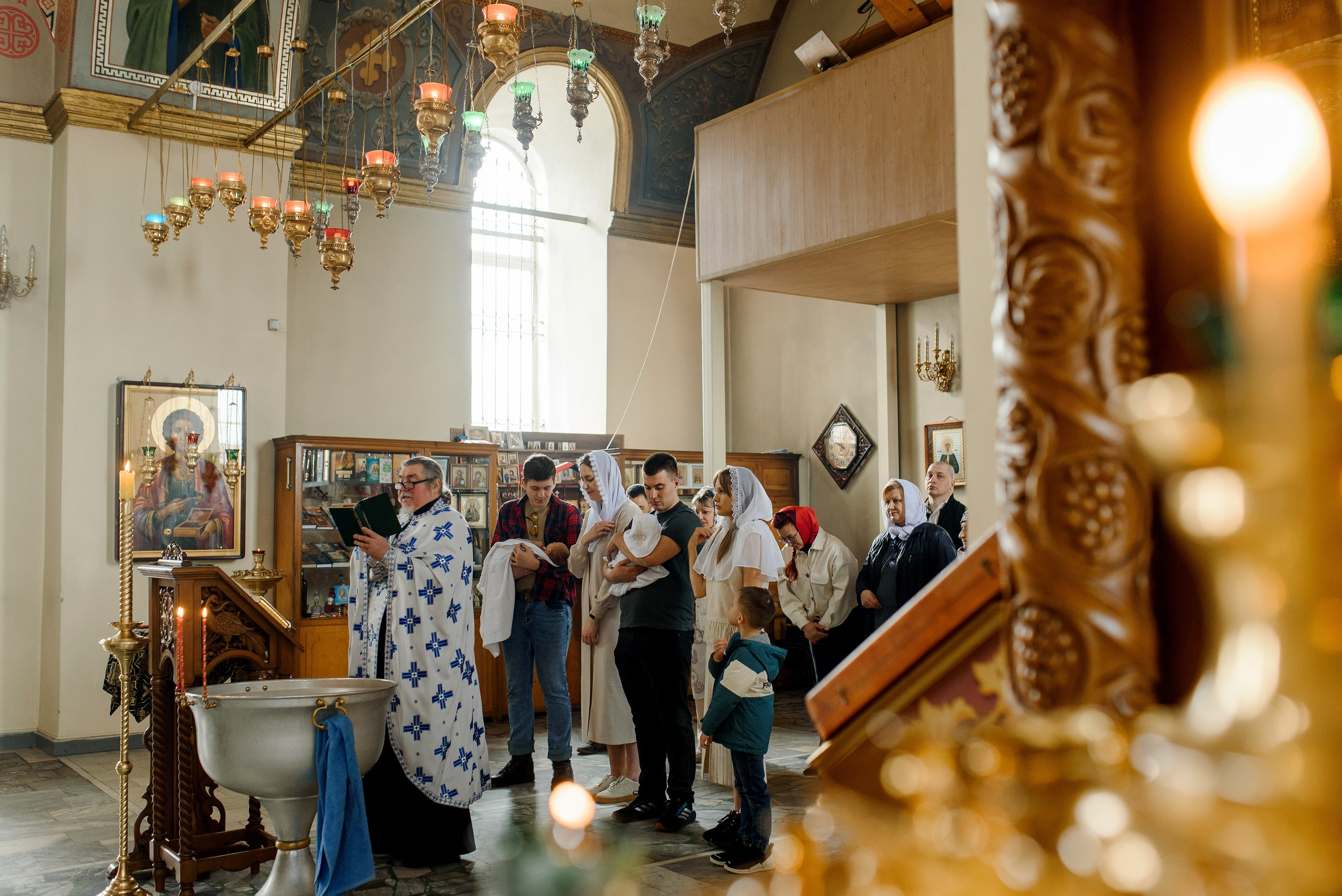 Крещение Евы и Софии. Храм Сергия Радонежского (Соловцовка). Свадебный и семейный Фотограф в Пензе Татьяна Лапоногова