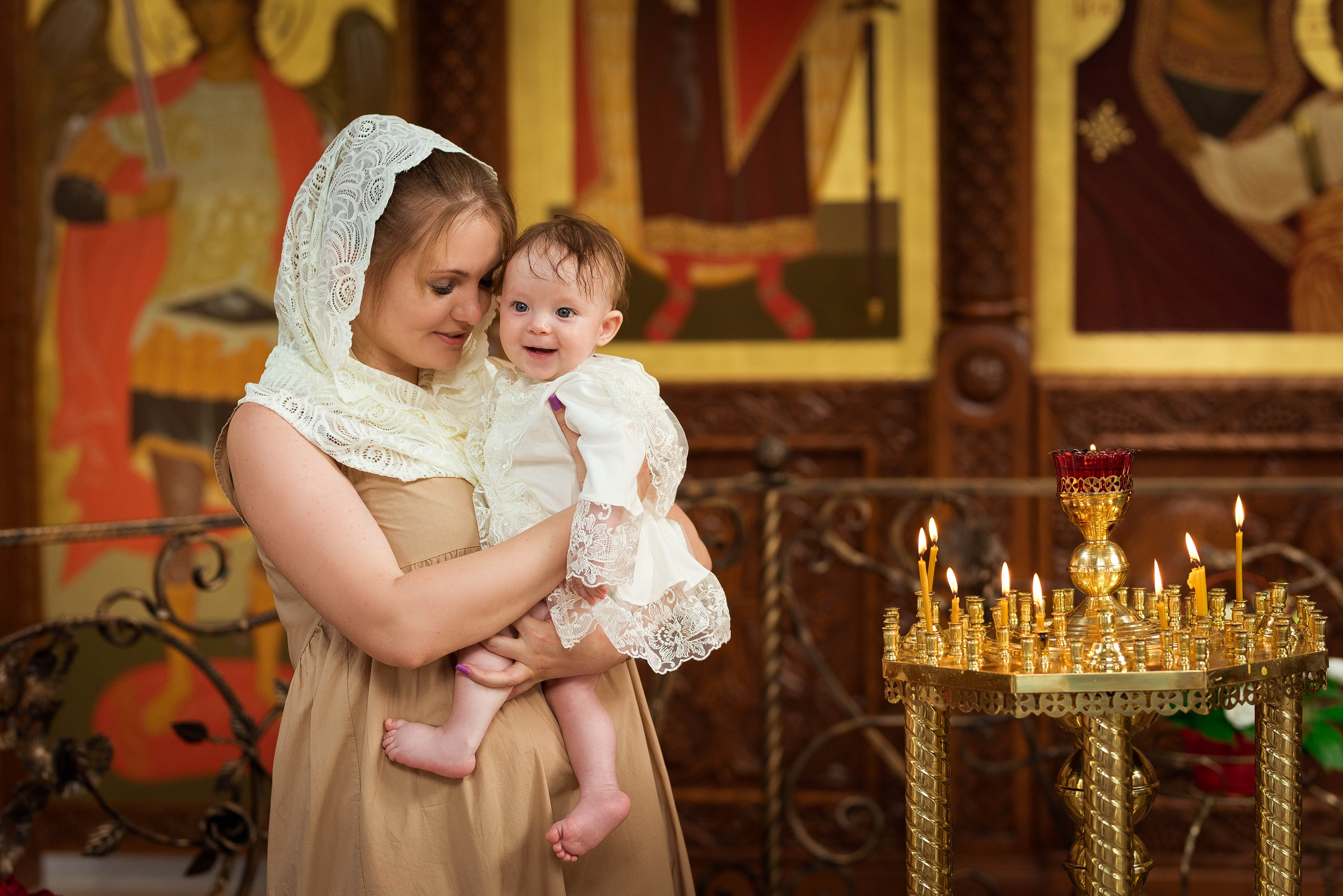 Крещение Варвары. Свадебный и семейный фотограф Яна Стражева. Волгоград, Москва