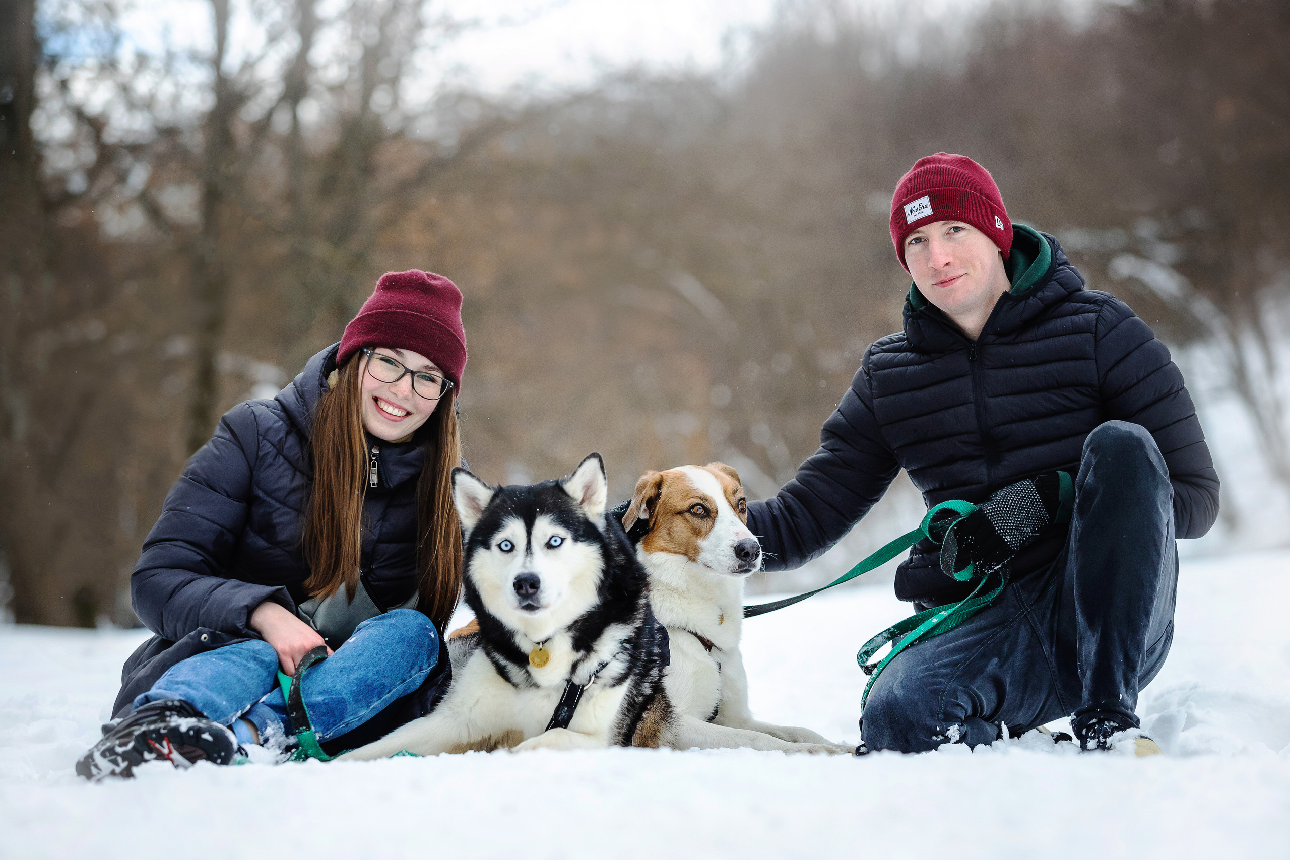 Фотосессия с собакой зимой