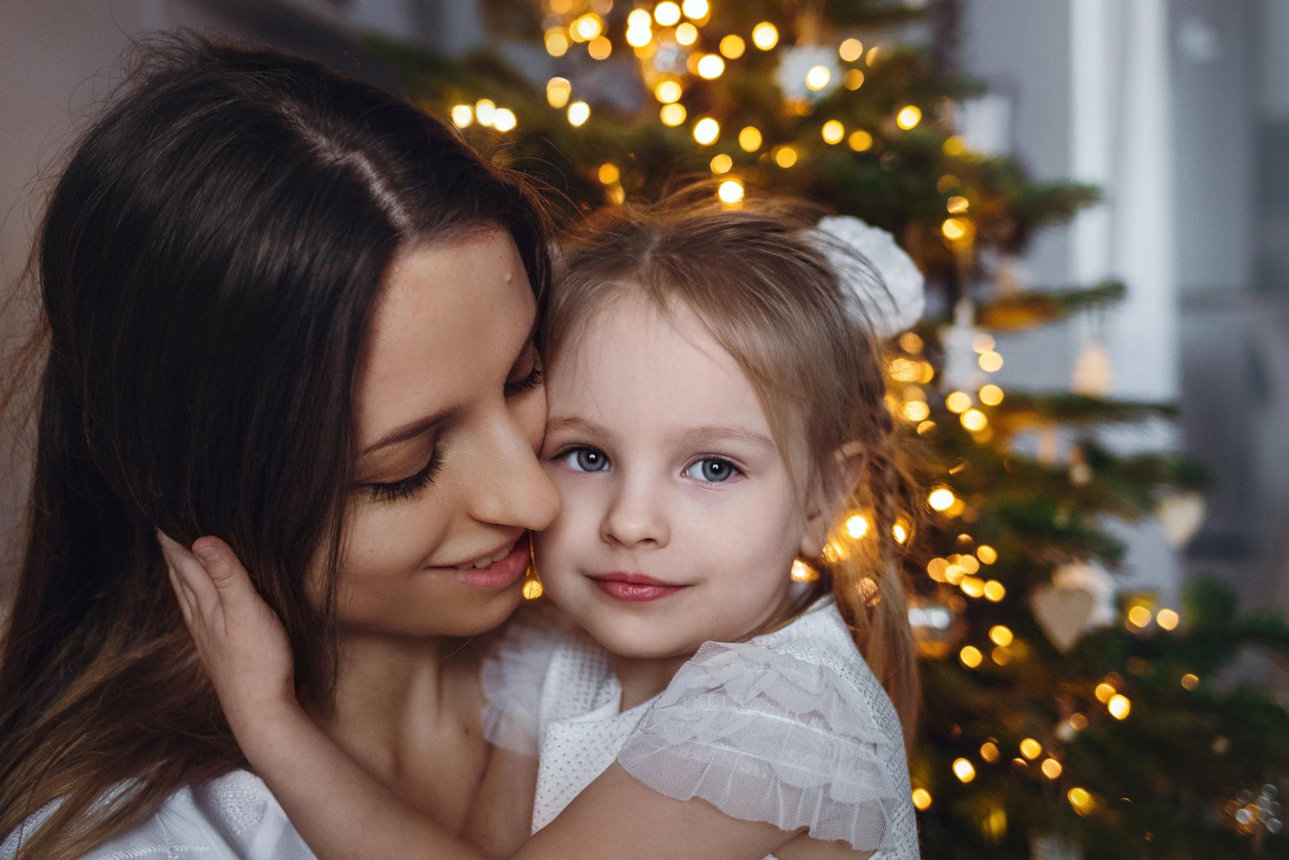 Новогодняя домашняя фотосессия с собакой