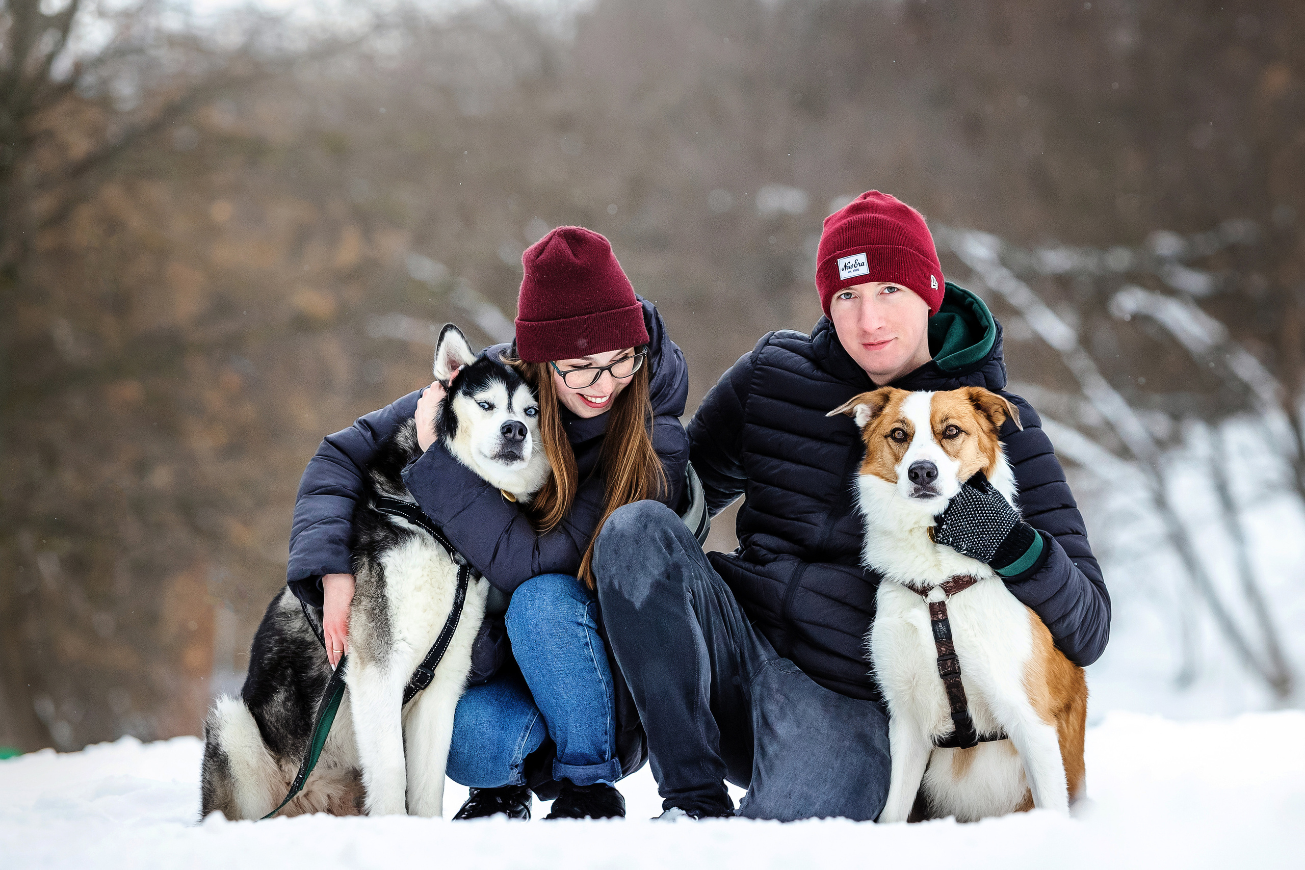 Фотосессия с собакой зимой
