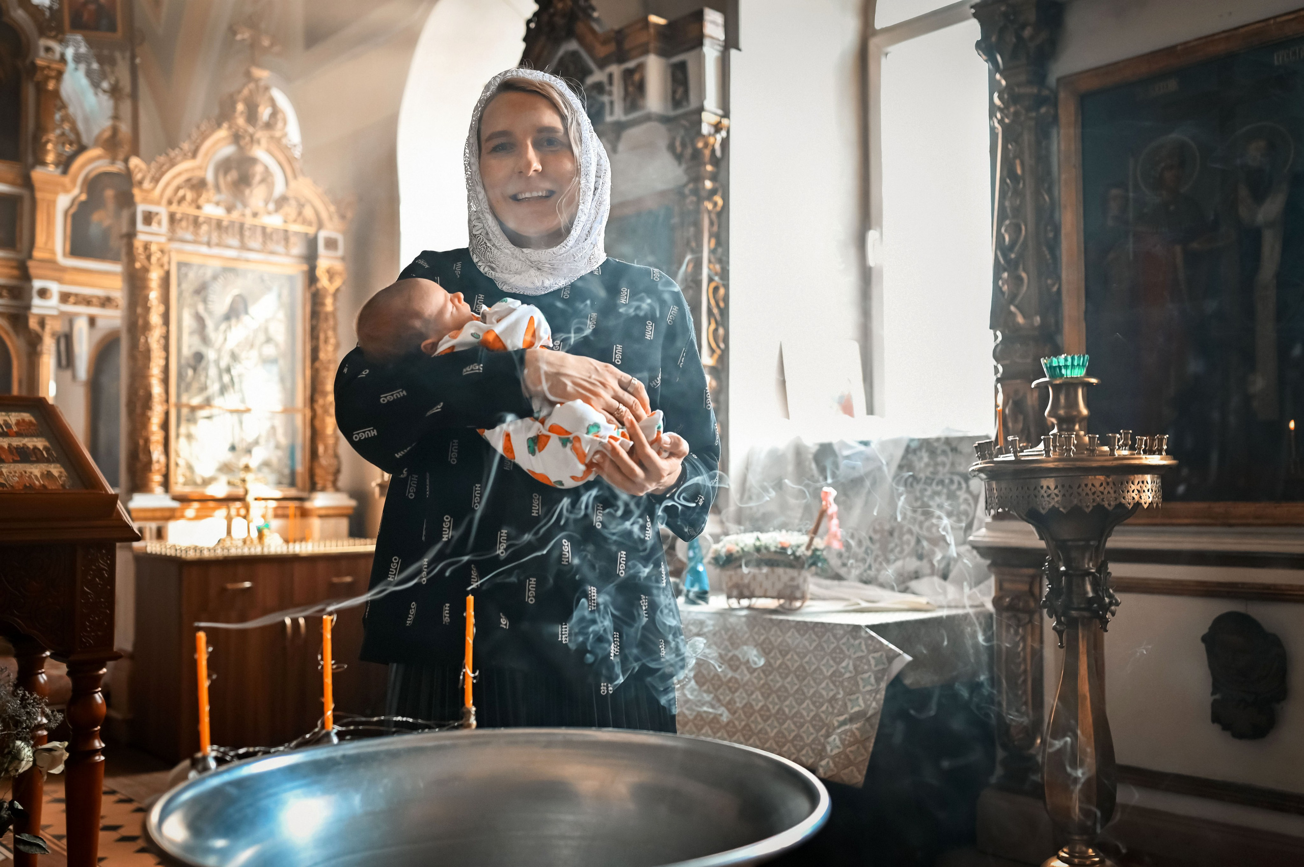 Крещение Александры. Семейный фотограф в г. Воскресенск Наталия Молева
