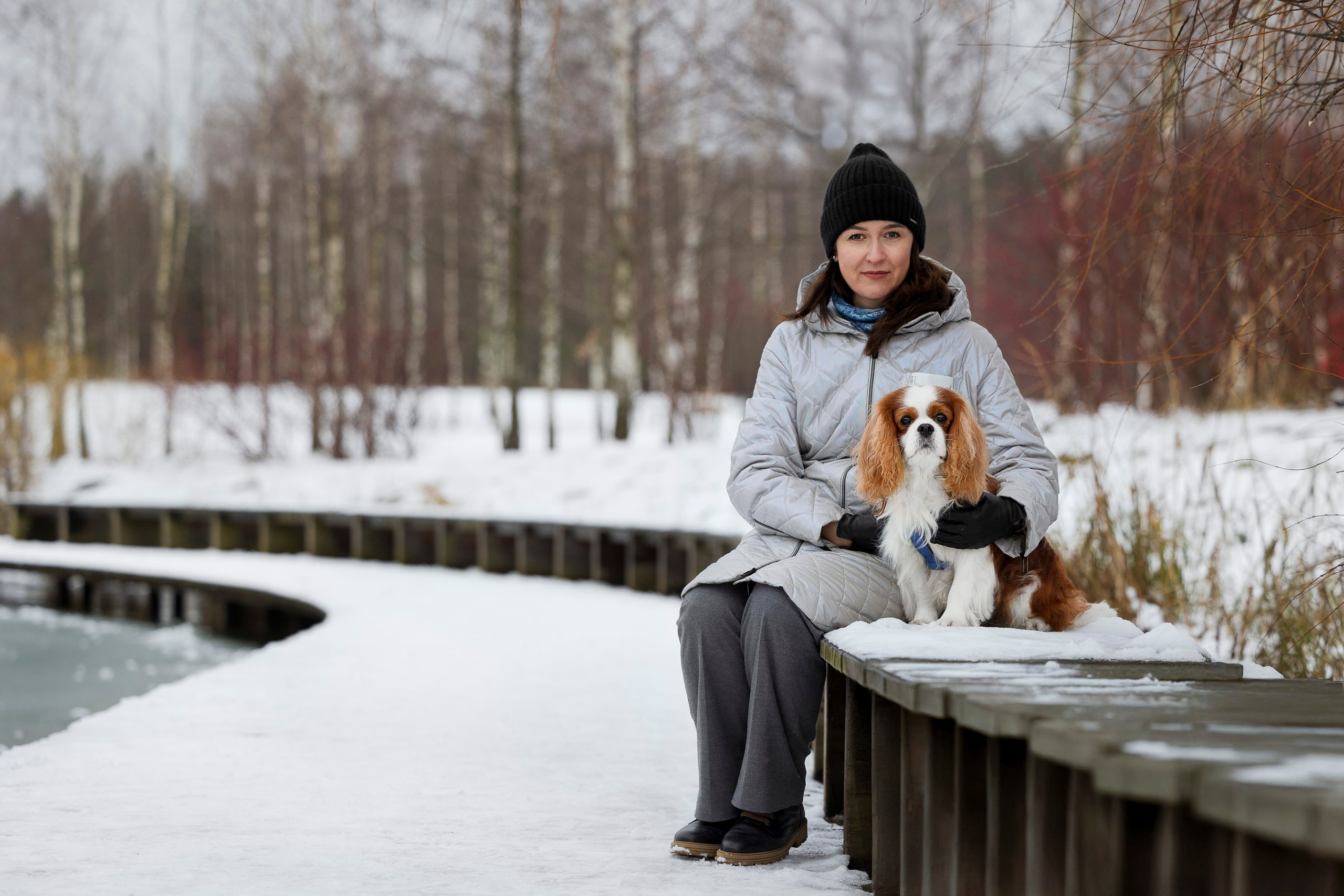 Кавалер Кинг Чарльз Спаниель и Людмила. Фотограф анималист, семейный фотограф, фотограф собак Комратова Мария. г. Москва