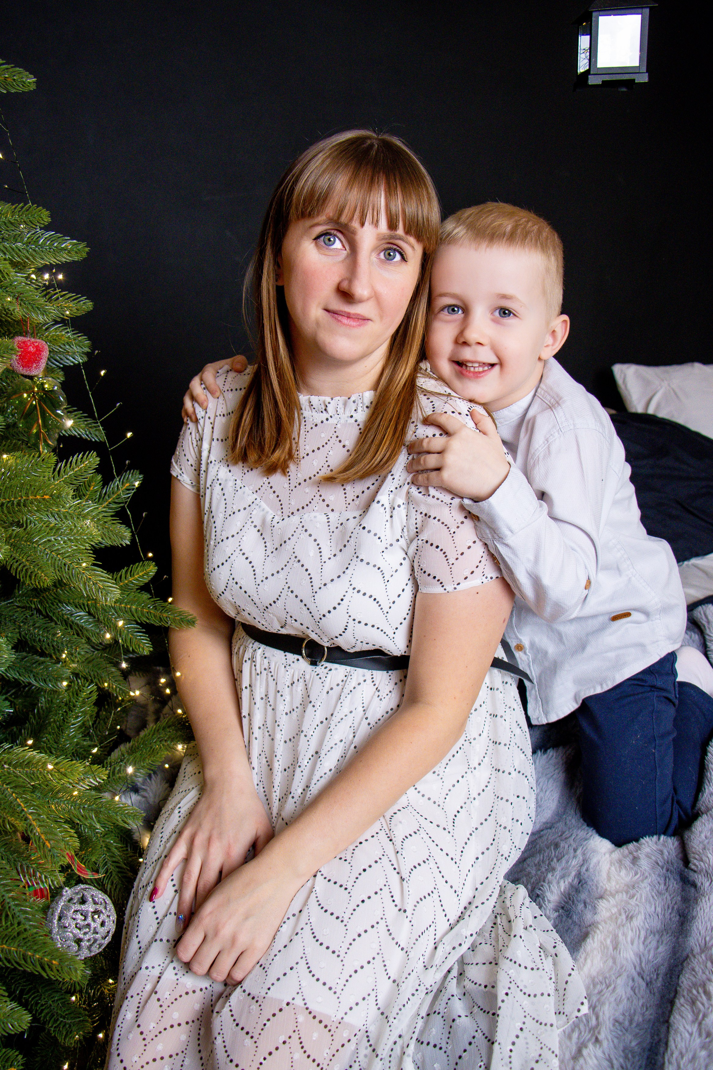 Новогодняя съёмка мама+сын. Фотограф Татьяна Матрос