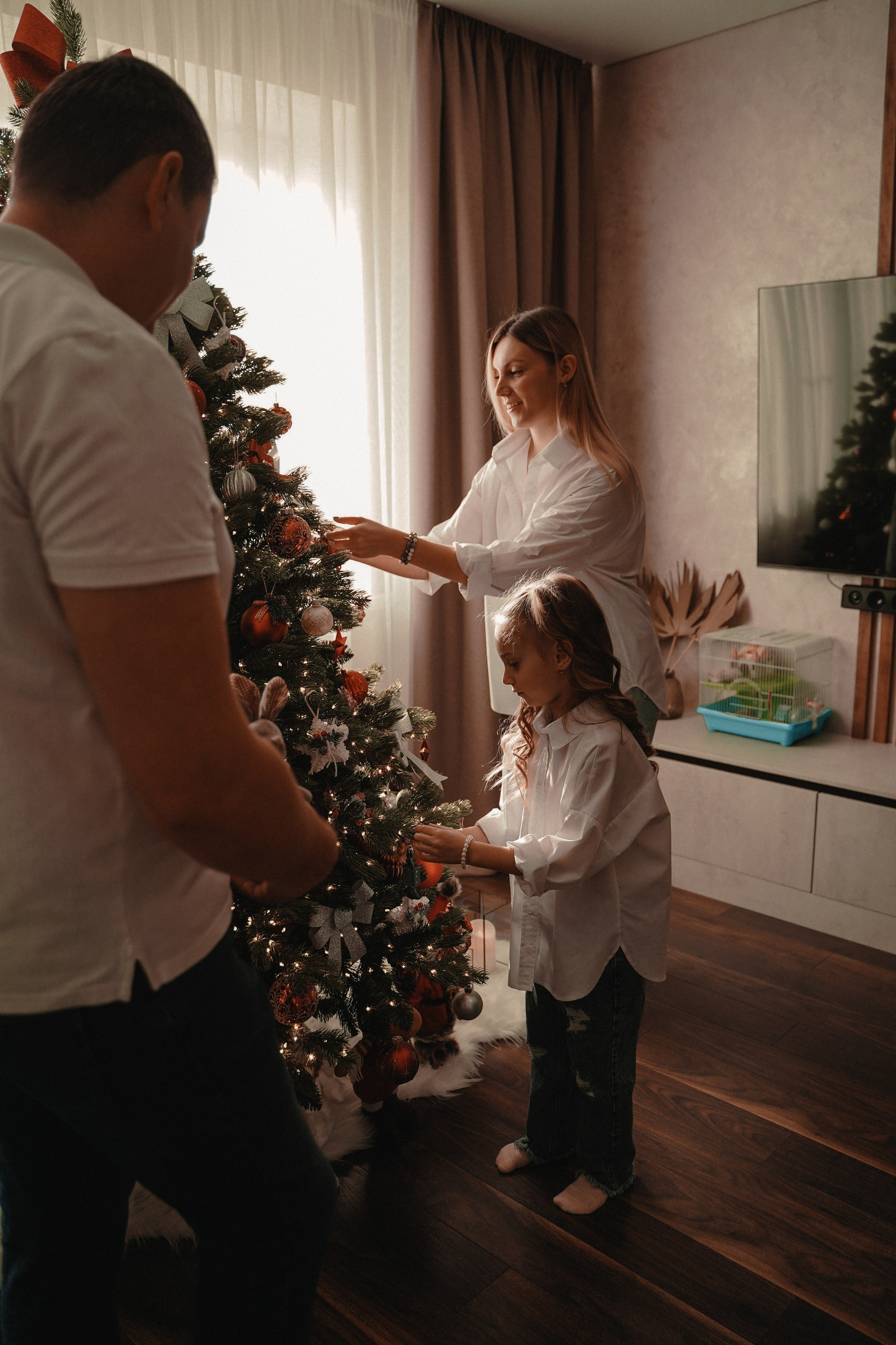 Домашняя Новогодняя фотосессия. Семейный и женский фотограф в Краснодаре Анастасия Приймак