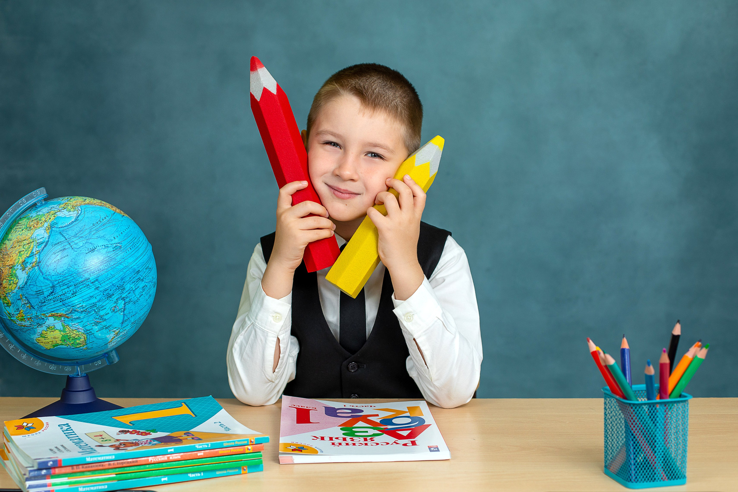Портреты. Первоклашки. Школьный и детский фотограф в Южно-Сахалинске Анастасия Лескова