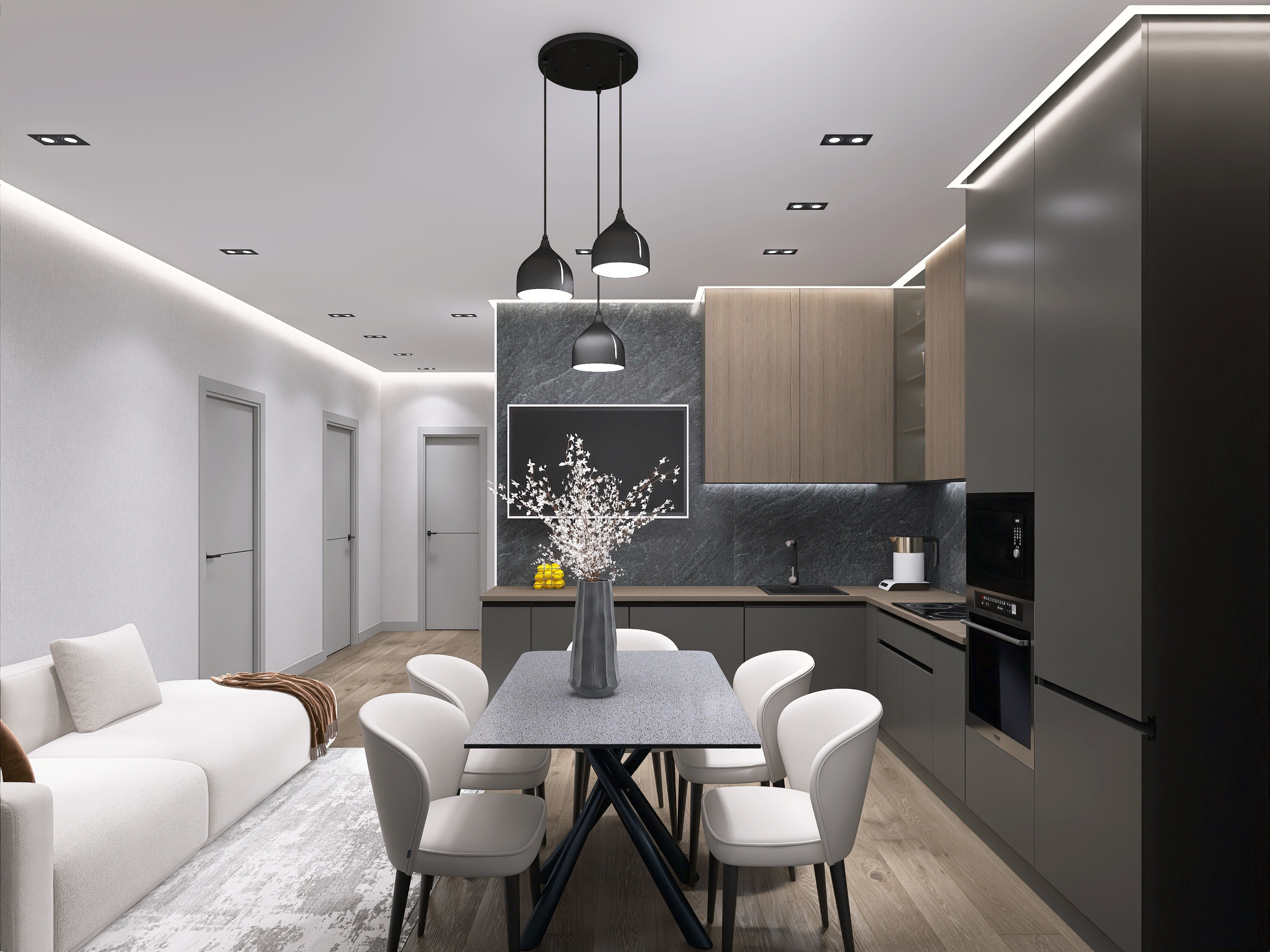 ЖК  на Добролюбова. Площадь 65 кв. м. Дизайнер интерьера в Новосибирске_Елена Сергеева